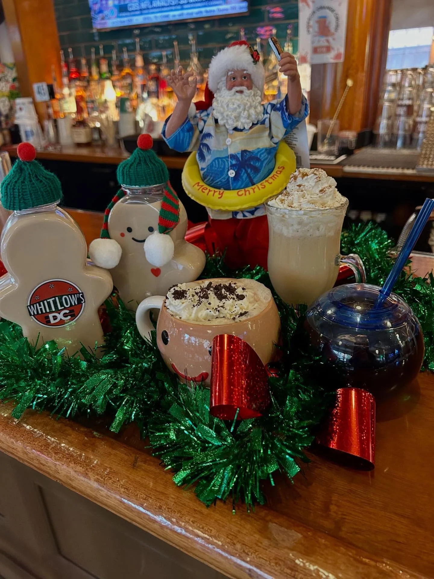 Swipe 👉 for our festive drink list. Available at both locations! 🎄🎅