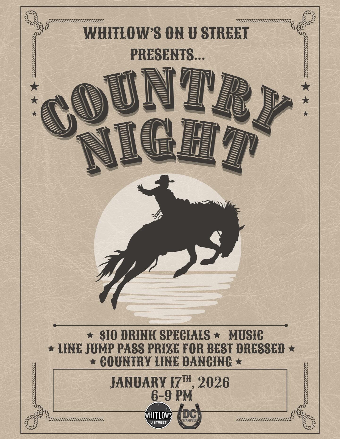 You don&rsquo;t want to miss this! 🤠 Join us and @dcstampede January 17 from 6-9 PM.