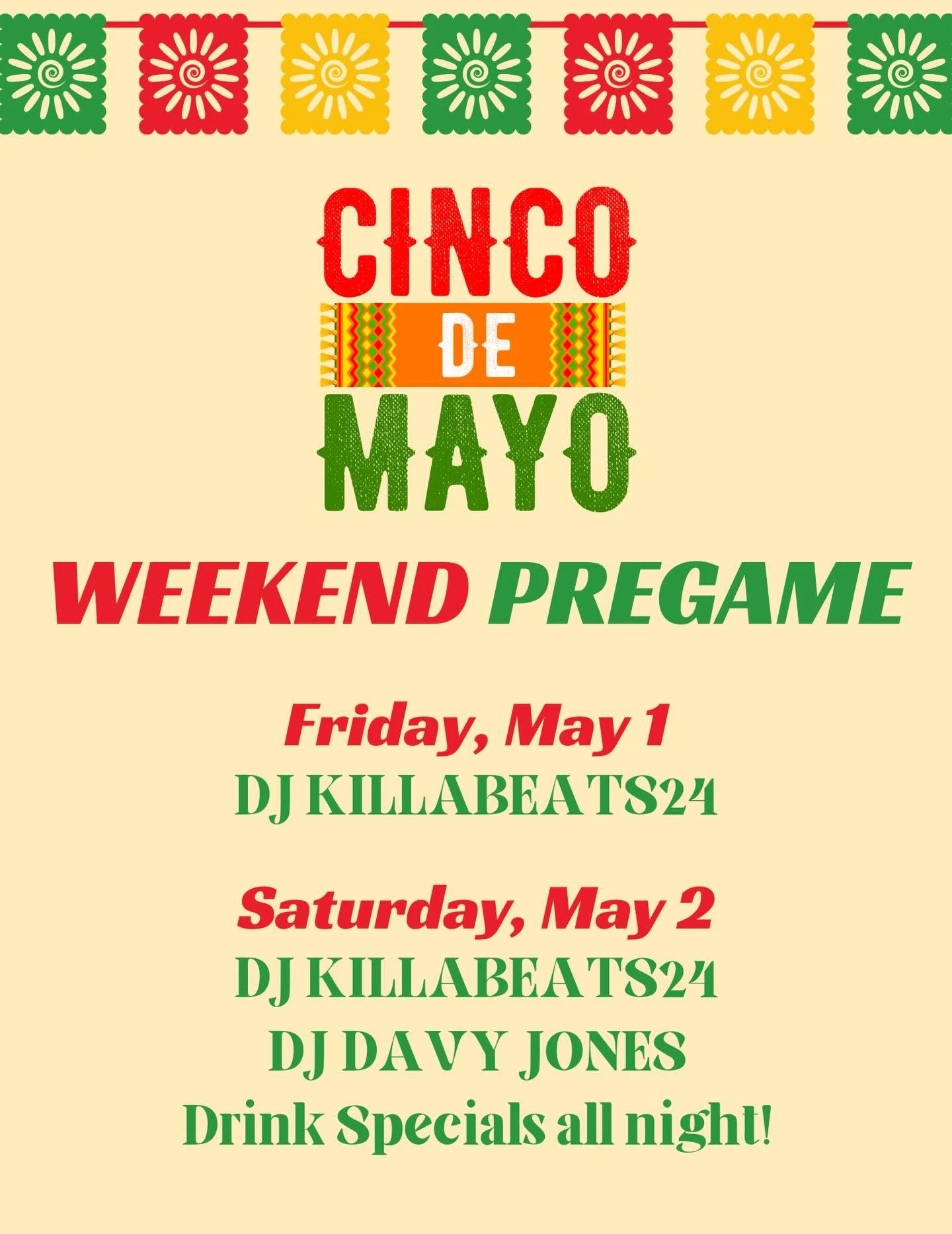 Nacho average pregame 🌮🔥

Kick off Cinco weekend with @killabeats24 &amp; @davyjones210 🪩. Margs up, worries down!🍹💃