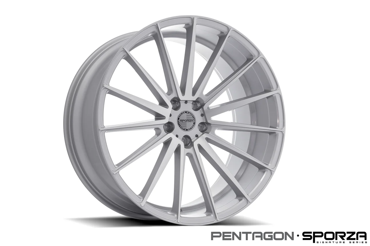 PENTAGON CONCAVE BRUSHED SILVER 20インチ Pentagon Concave — Sporza Wheels