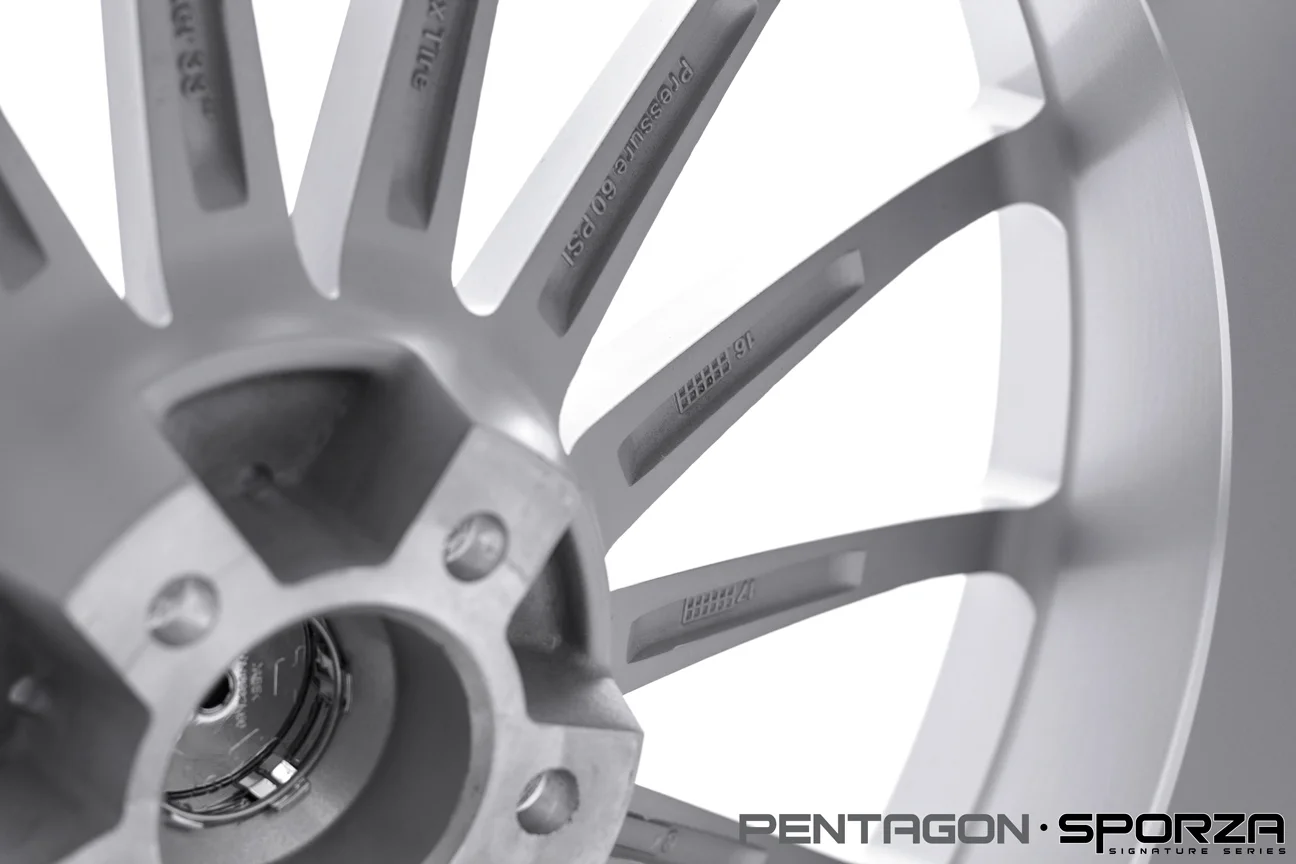 PENTAGON CONCAVE BRUSHED SILVER 20インチ Pentagon Concave — Sporza Wheels