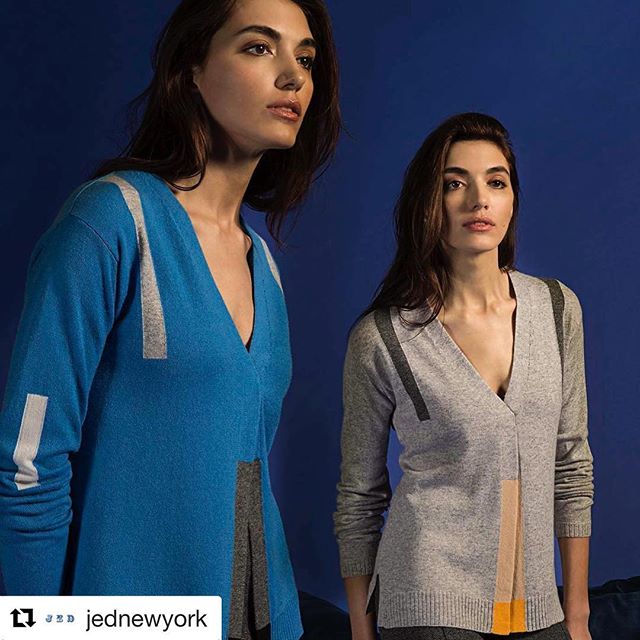 #Repost @jednewyork with Carme in our Segments &amp; Fragments Cardigan. ✨✨ #fallfavorites #cashmere #jednewyork