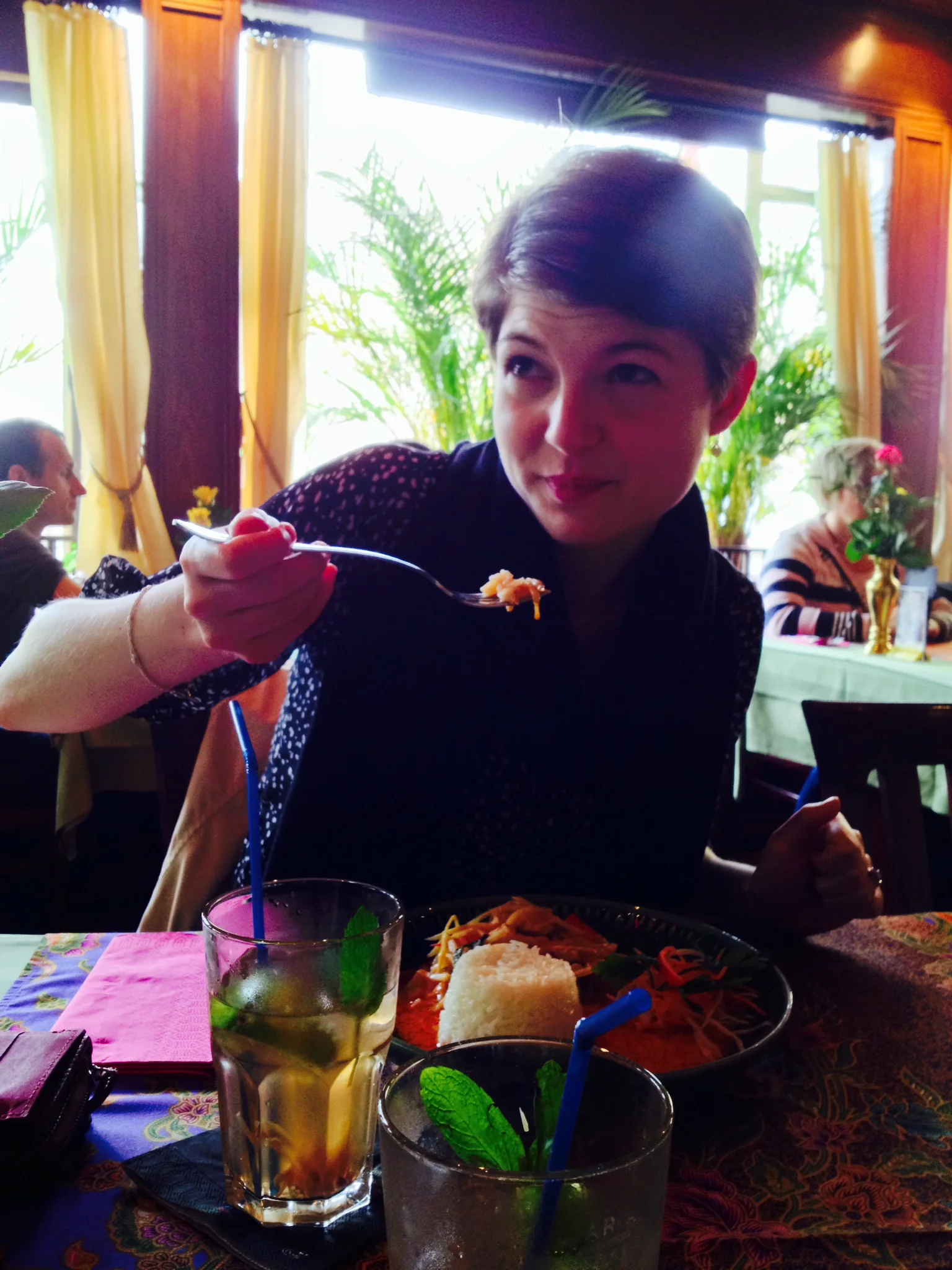 Thinking hard about the delicious curry!