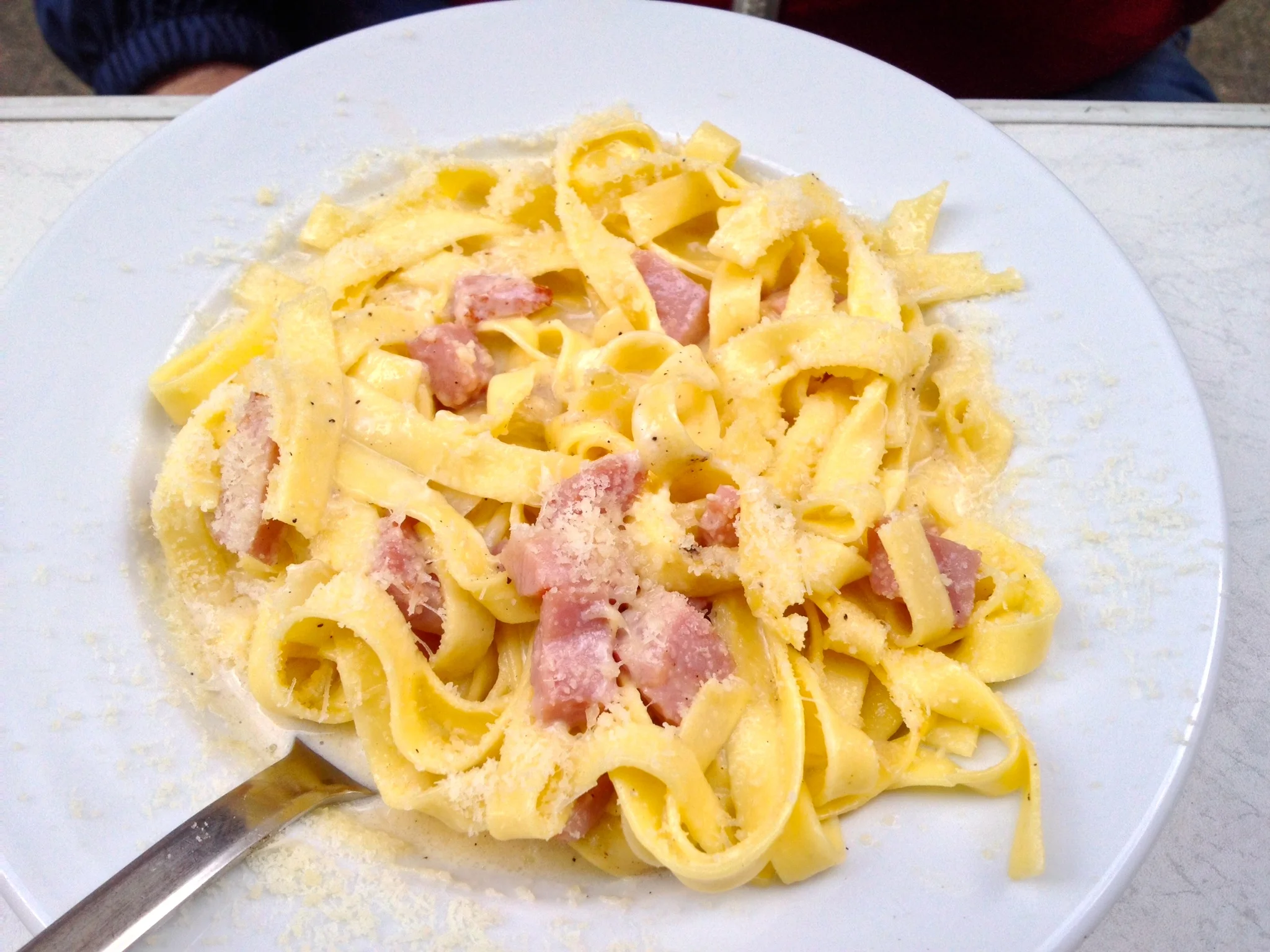 Tagliatelle with prosciutto