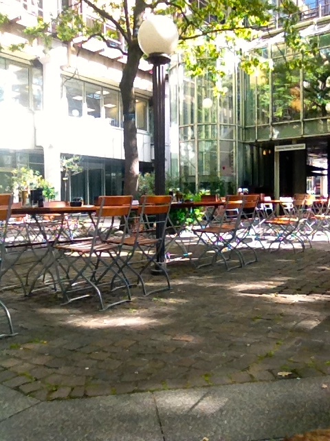 The patio at La Piazza