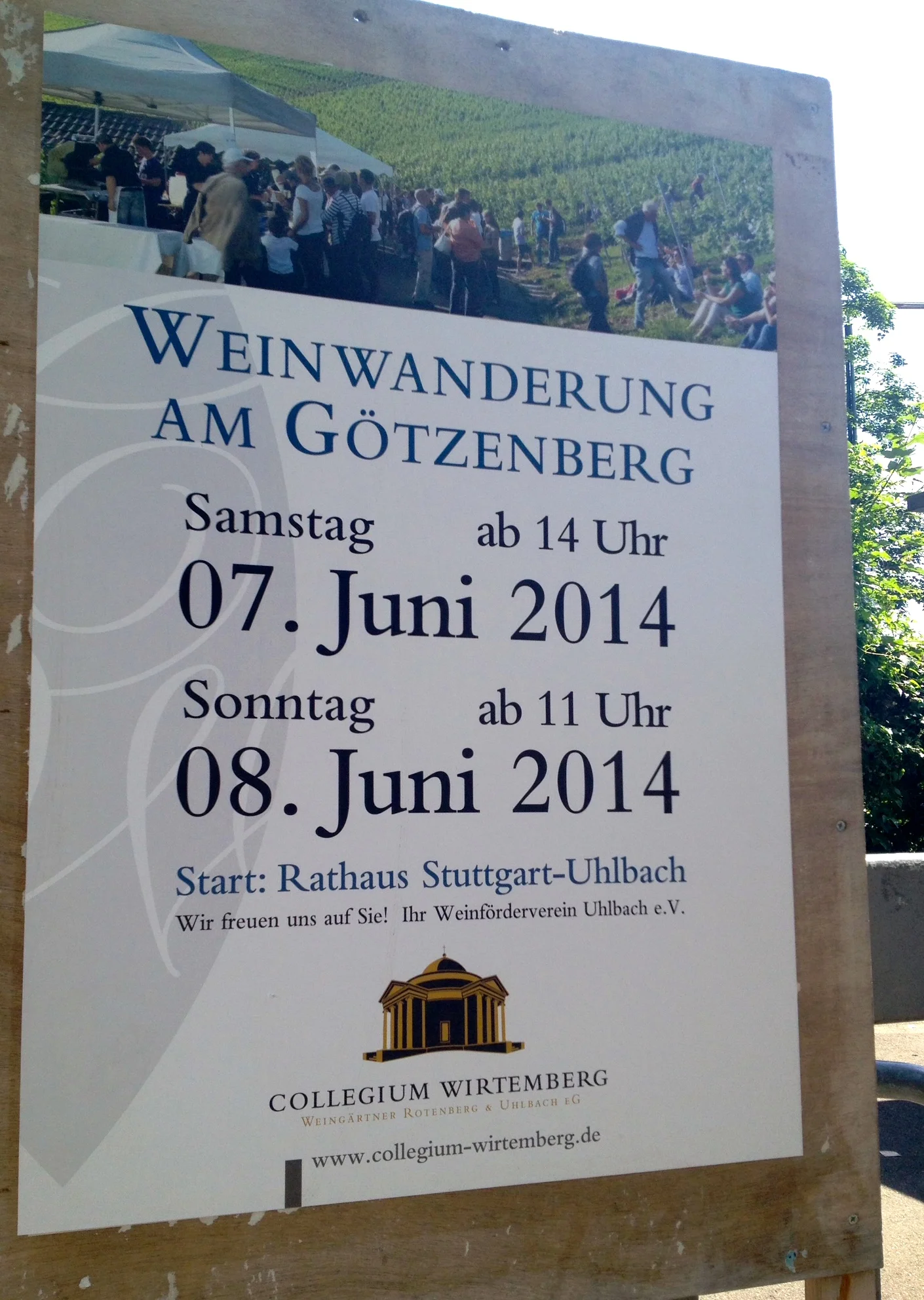 A poster advertising the wine walk