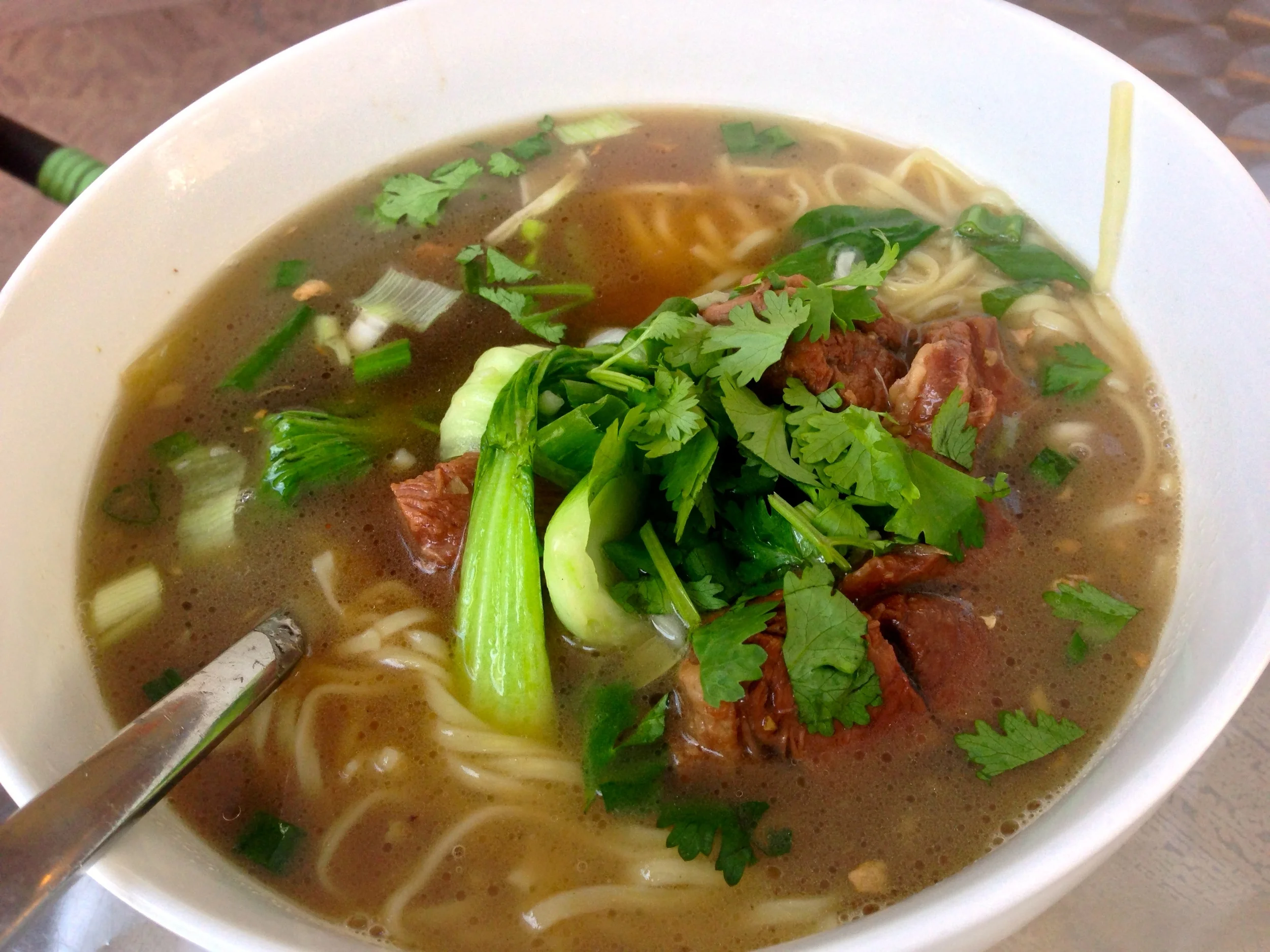 Noodle soup with beef