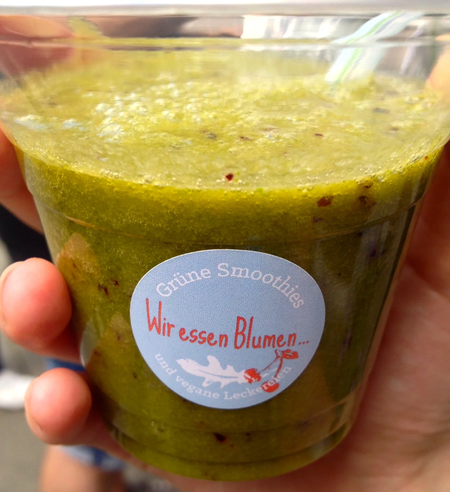 Green smoothie from Wir essen Blumen (Frankfurt)