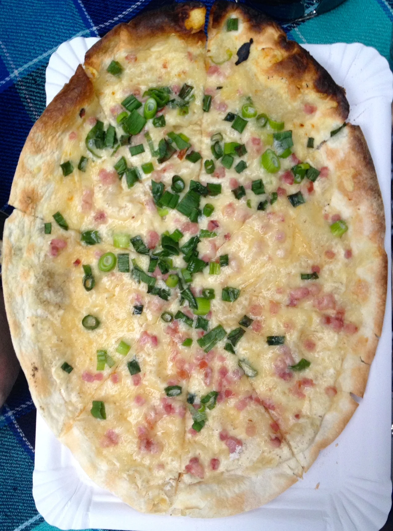 Alsatian flammkuchen at the Stuttgart Sommerfest