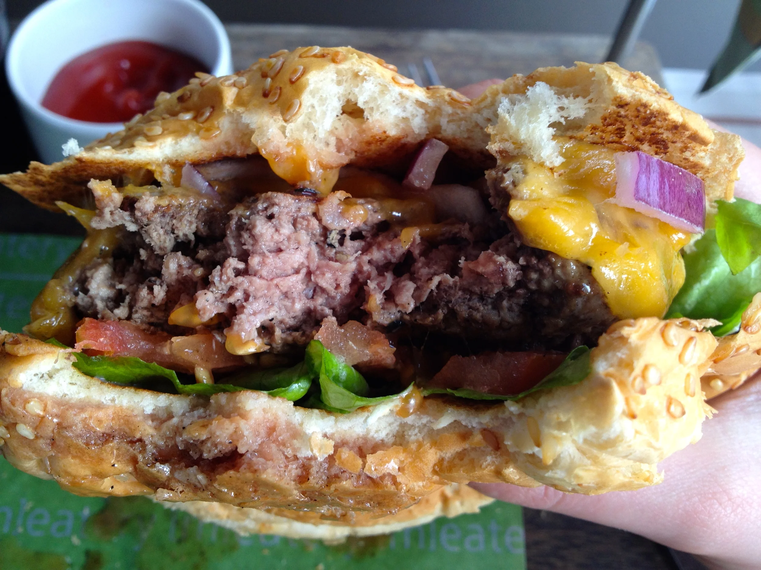 Finally, American-style Burger Patties at the [m]eatery