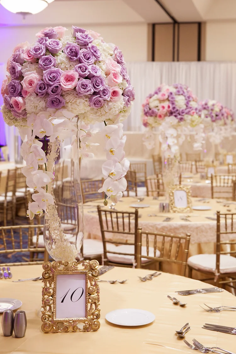 Lavender and Pink Wedding at Marriott Marquis — ArtQuest Event Design