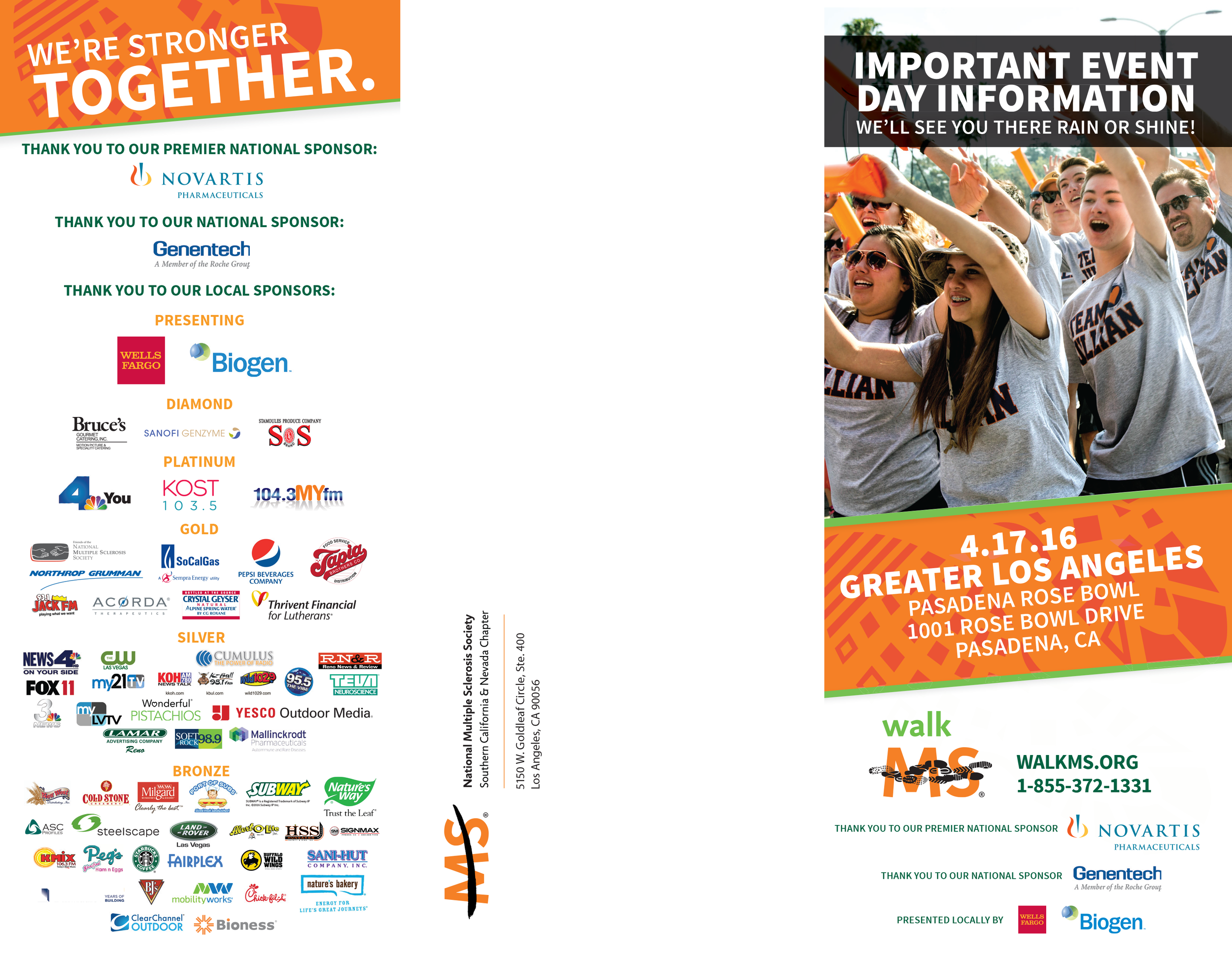 Walk MS Tri-Fold Flyer Outside