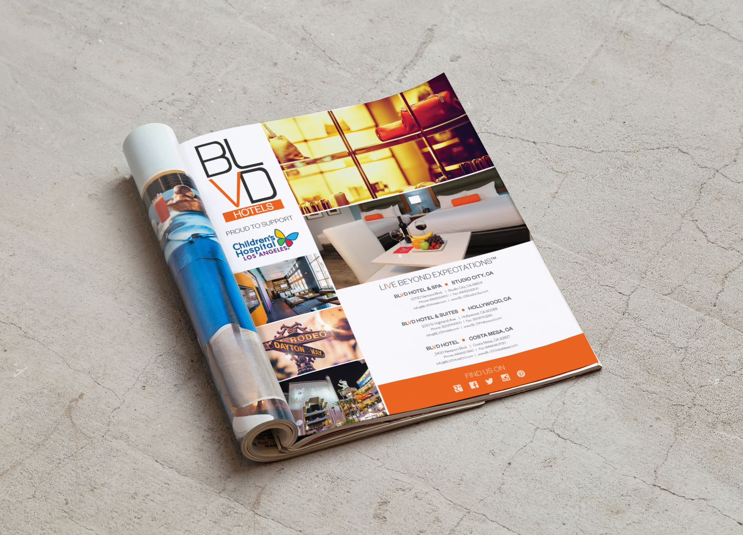  Working as a Graphic Design Consultant to develop advertising materials, promotional collateral and other print pieces as needed for BLVD Hotels. 