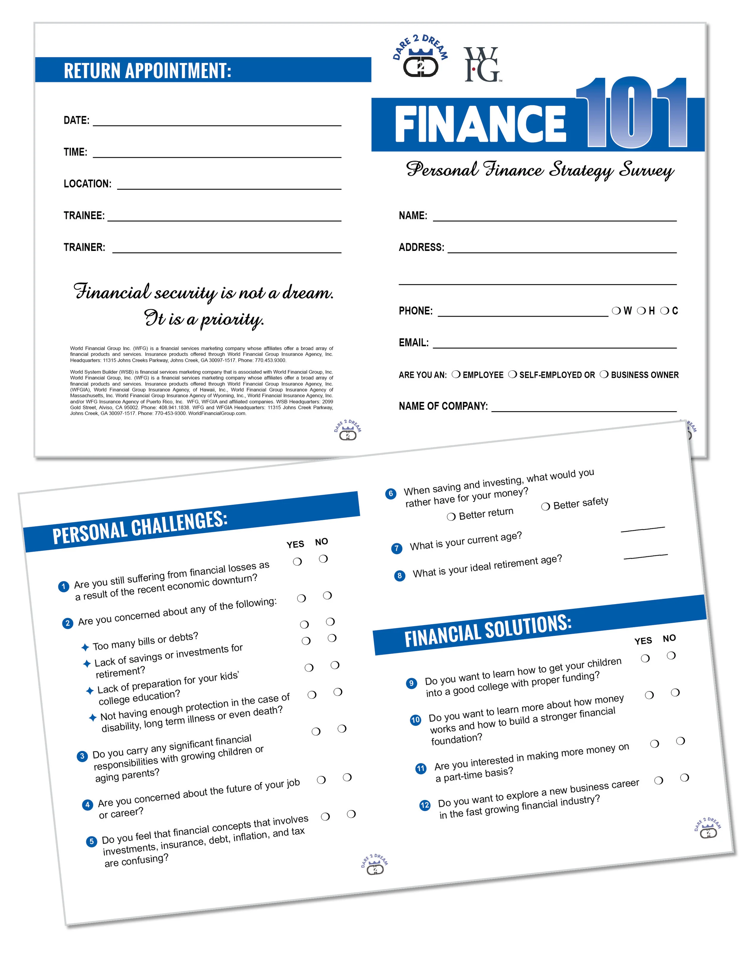 D2D Survey Card