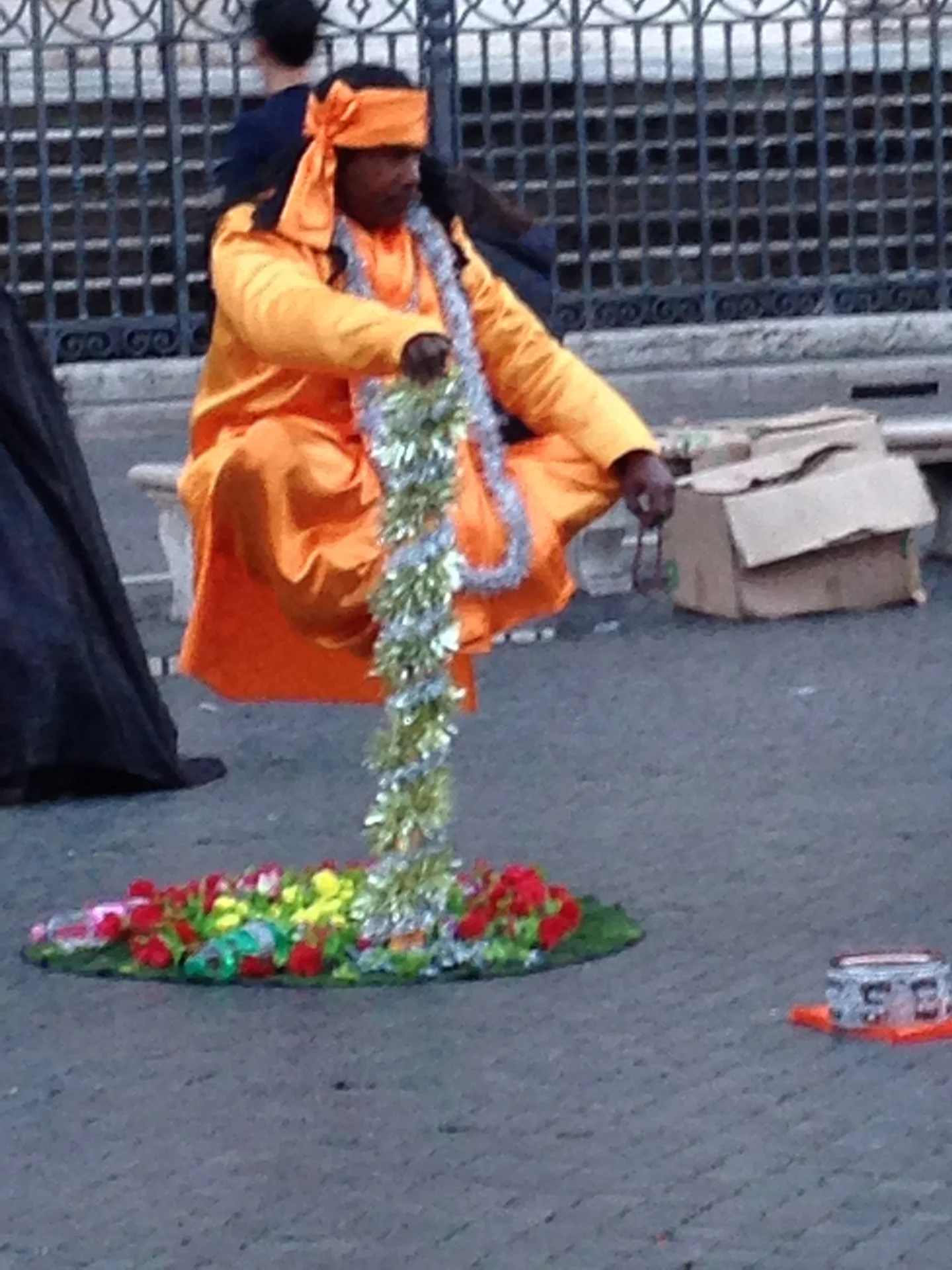 Impossible FLOATING man on magic stick