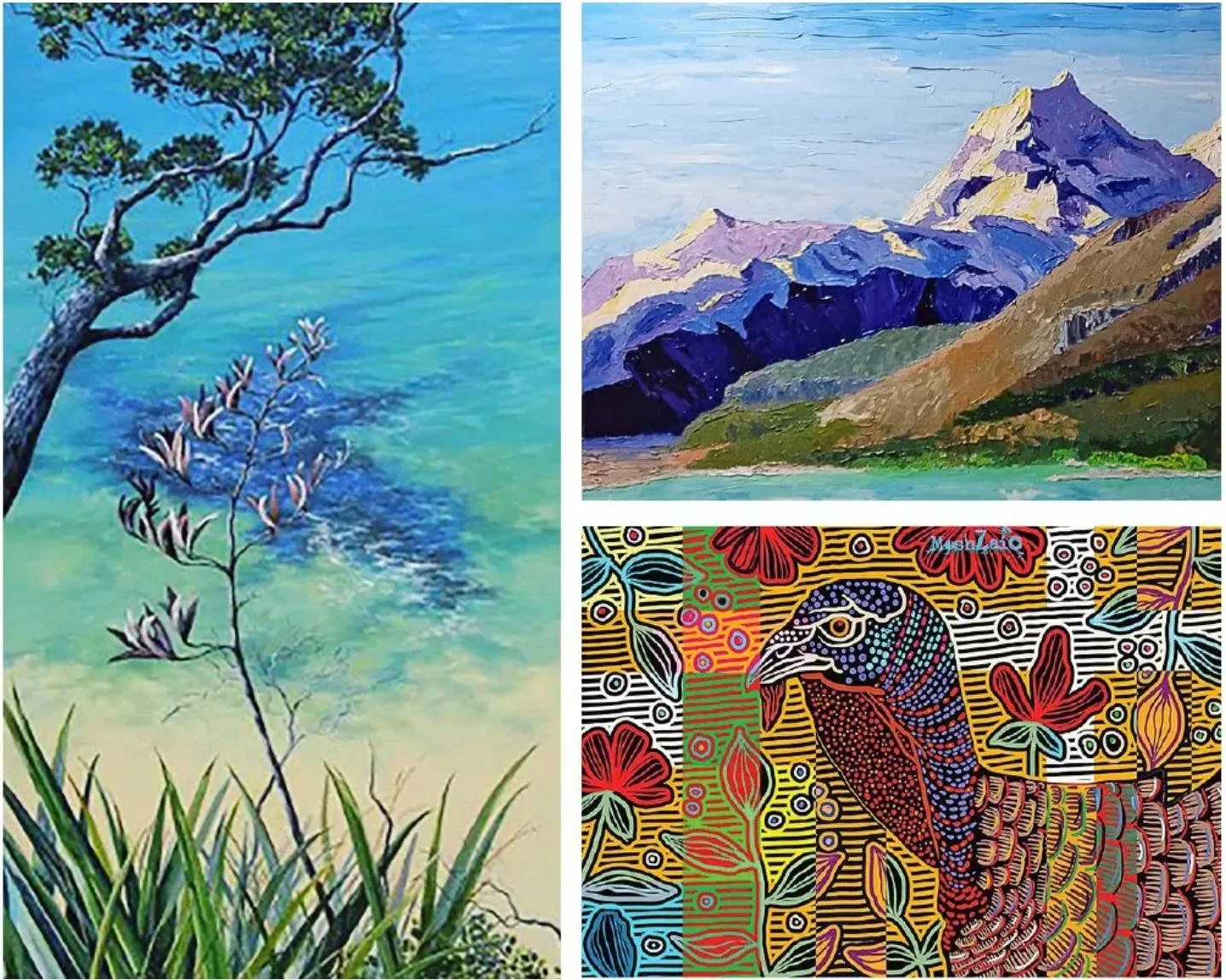 images of artwork for the Artin August Art Show