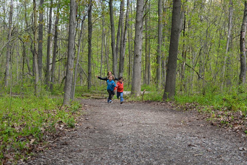 Kids enjoying the Hansen Nature Trail