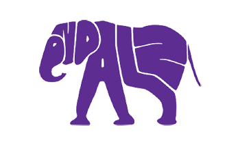 This “End Alz” logo was designed for a family team participating in the Walk To End Alzheimer’s. The letters are in the shape of an elephant because it is known for its good memory and is a symbol of Alzheimer’s along with he color purple.
