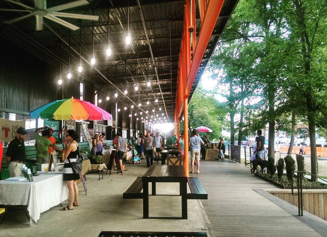 Ponce City Market runs a farmers market in The Shed on the BeltLine on Tuesday nights.