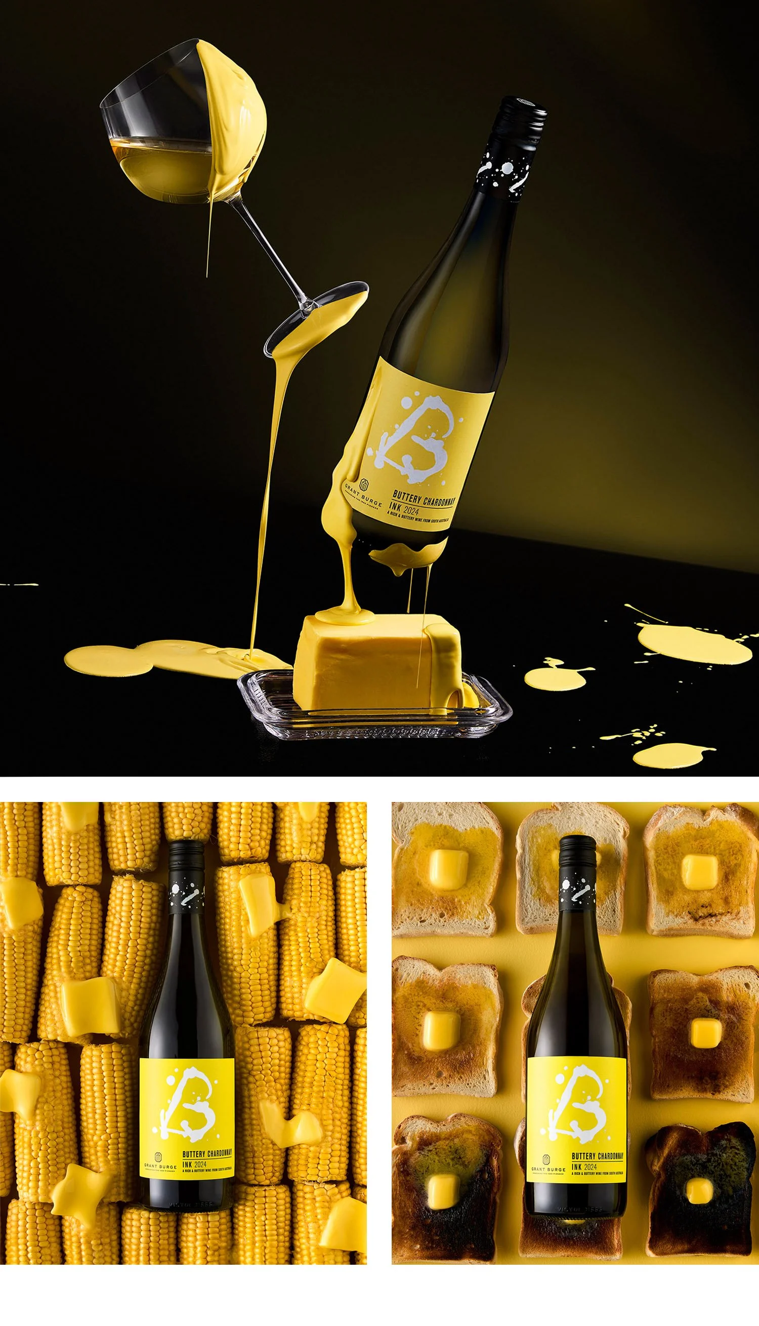 Buttery Chard wine photography