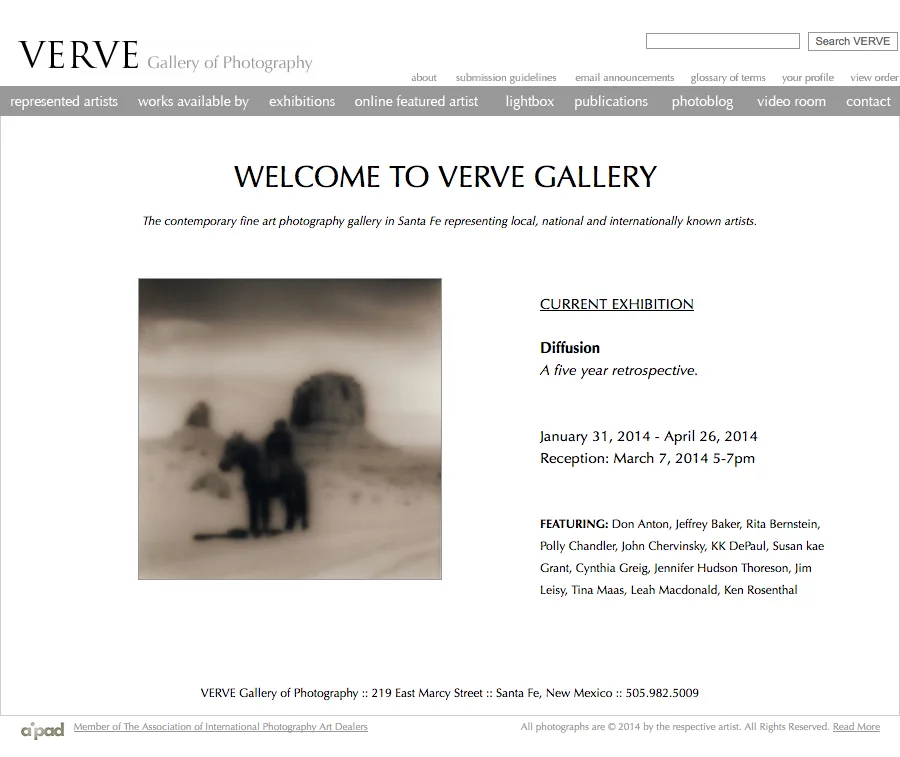 Diffusion : A Five Year Retrospective at Verve Gallery.