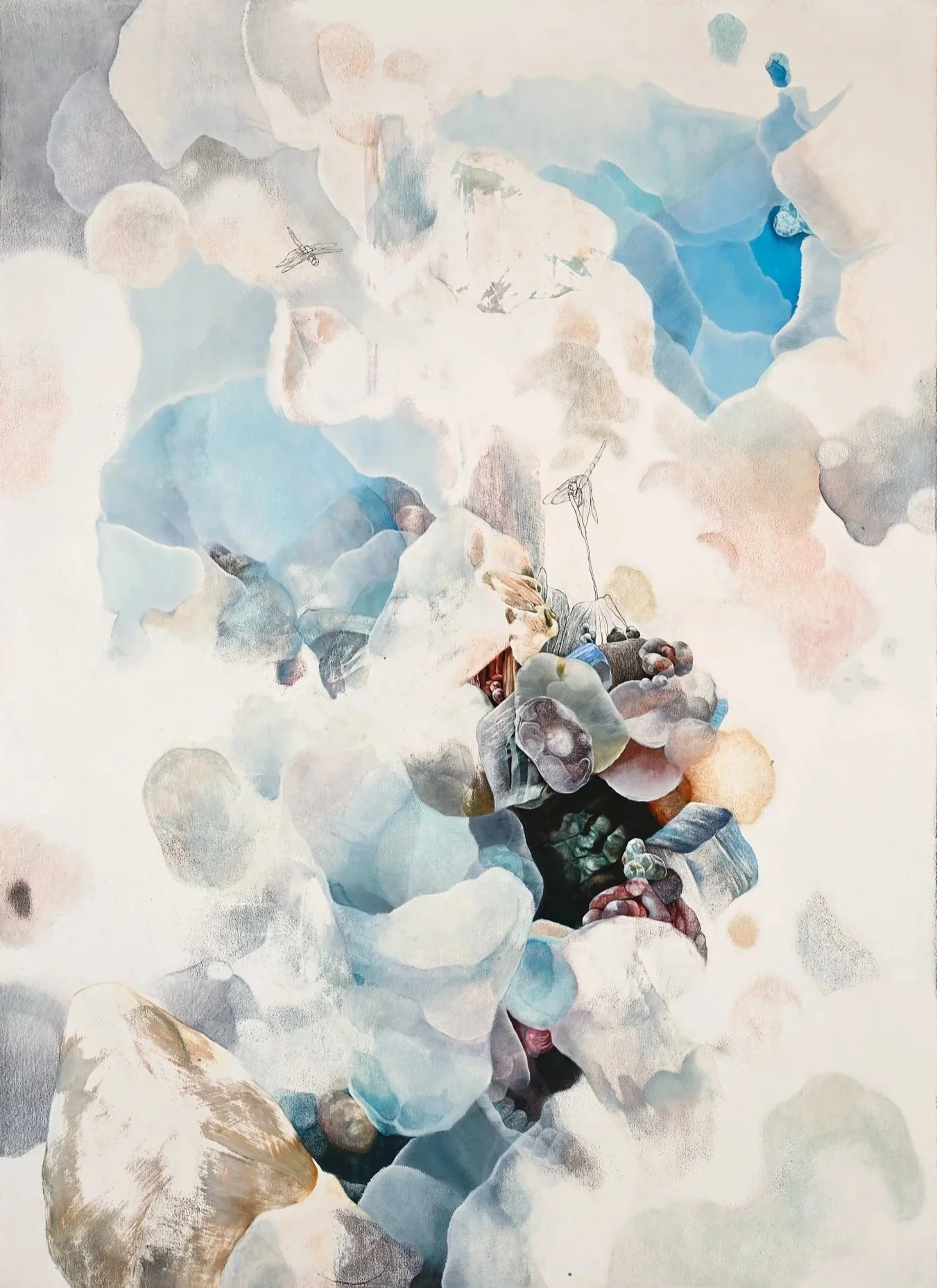 The Lilies How They Grow V | oil and pastel on paper | 84 x 60 in. | 2019