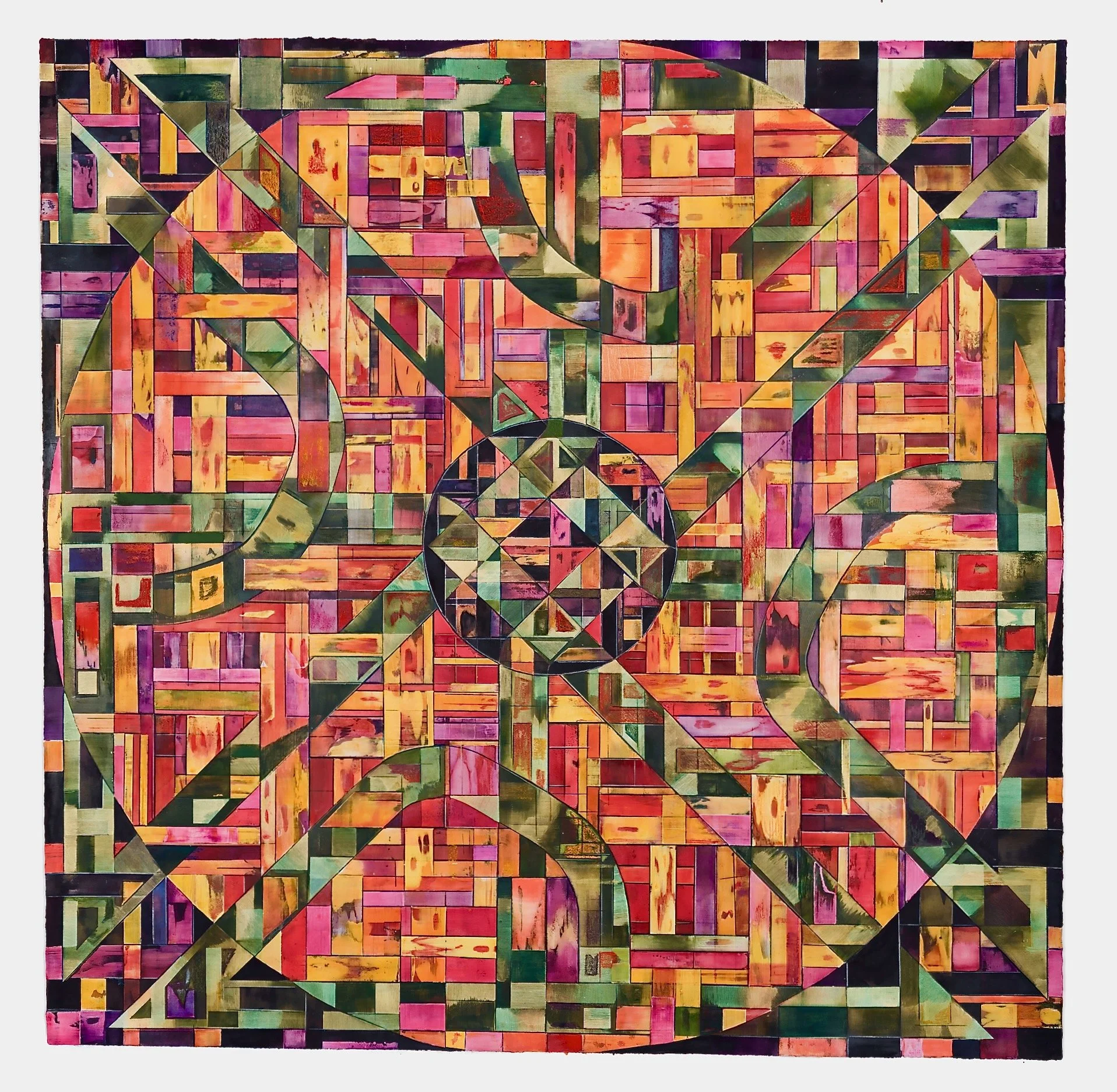 Below | pastel, colored pencil & acrylic on paper | 60 x 60 in. | 2025