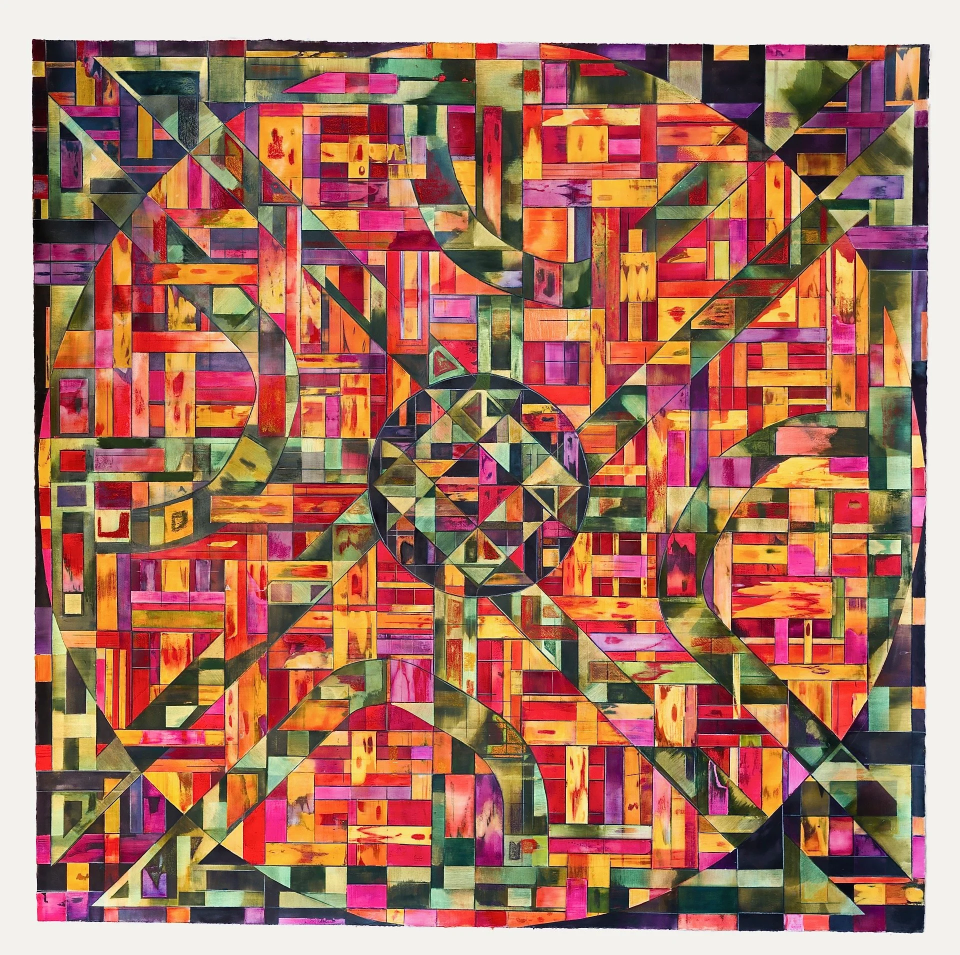 Below | pastel, colored pencil & acrylic on paper | 60 x 60 in. | 2025