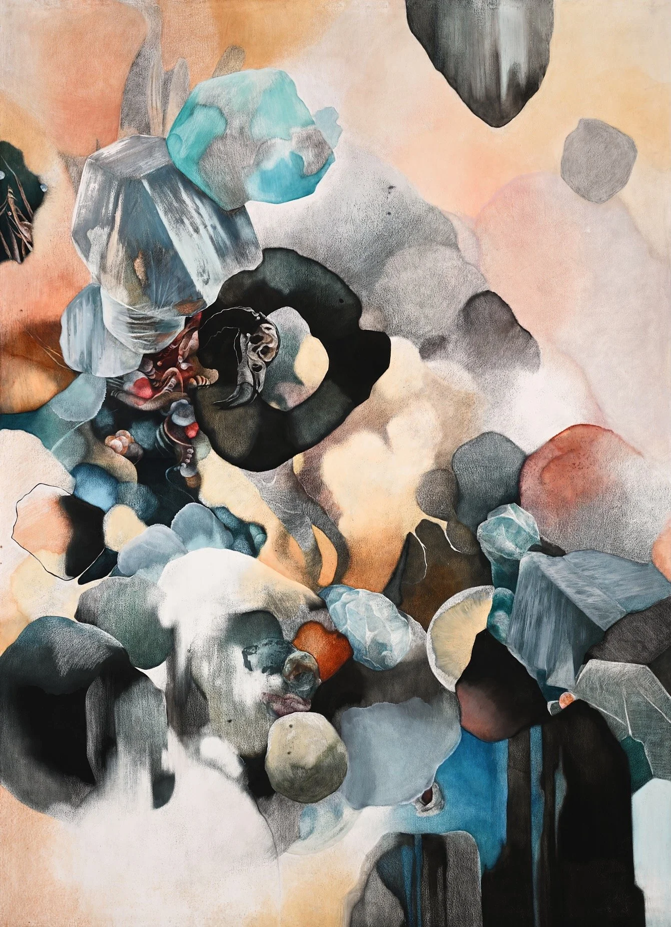 The Lilies How They Grow IV | oil and pastel on paper | 84 x 60 in. | 2019