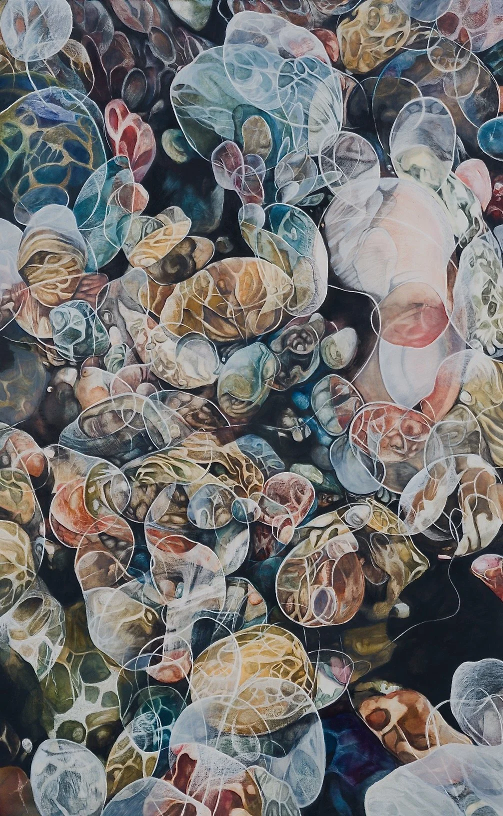 Insides and Outsides | oil and pastel on paper | 52 x 33 in. | 2021