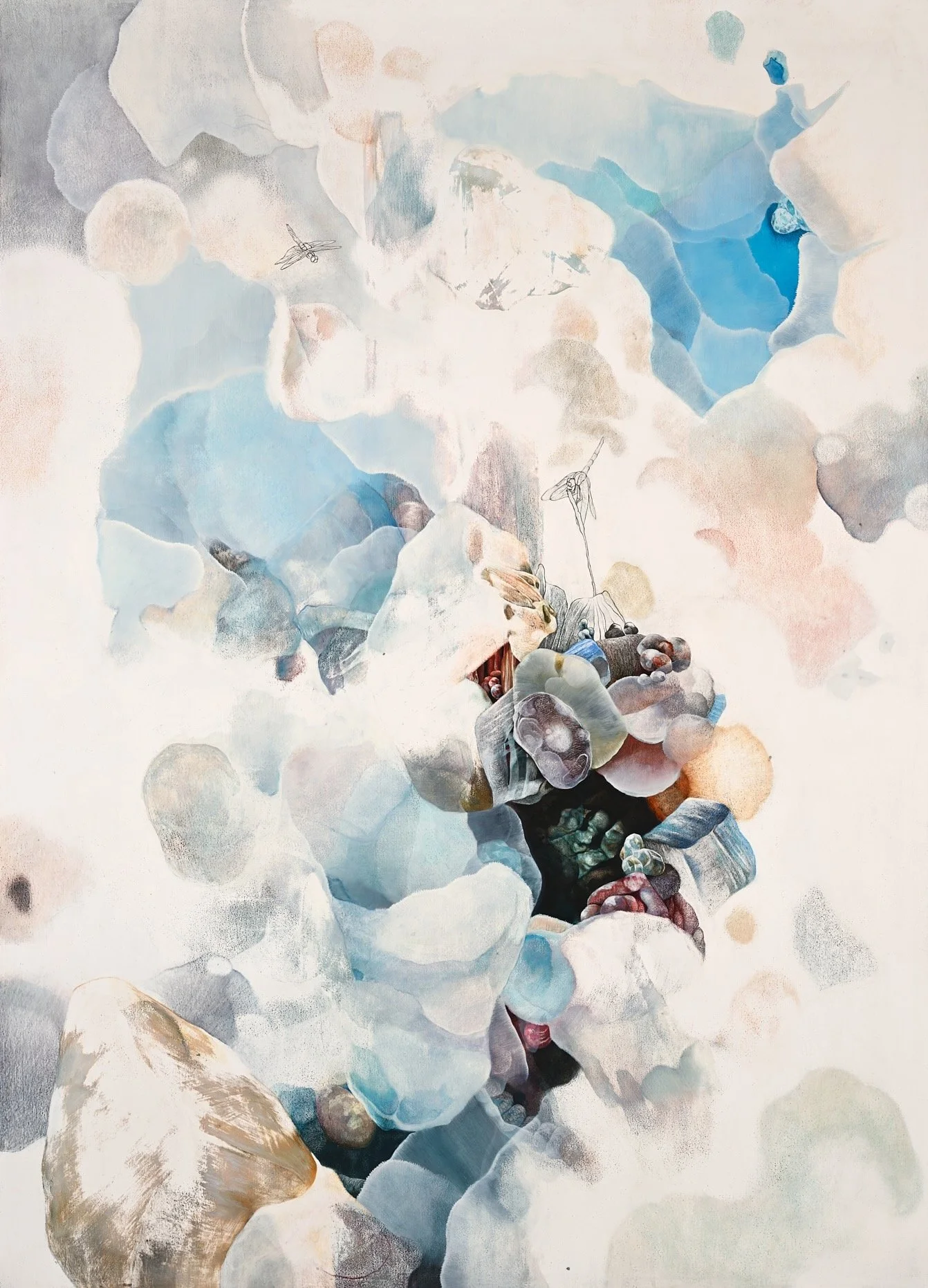 The Lilies How They Grow V | oil and pastel on paper | 84 x 60 in. | 2019