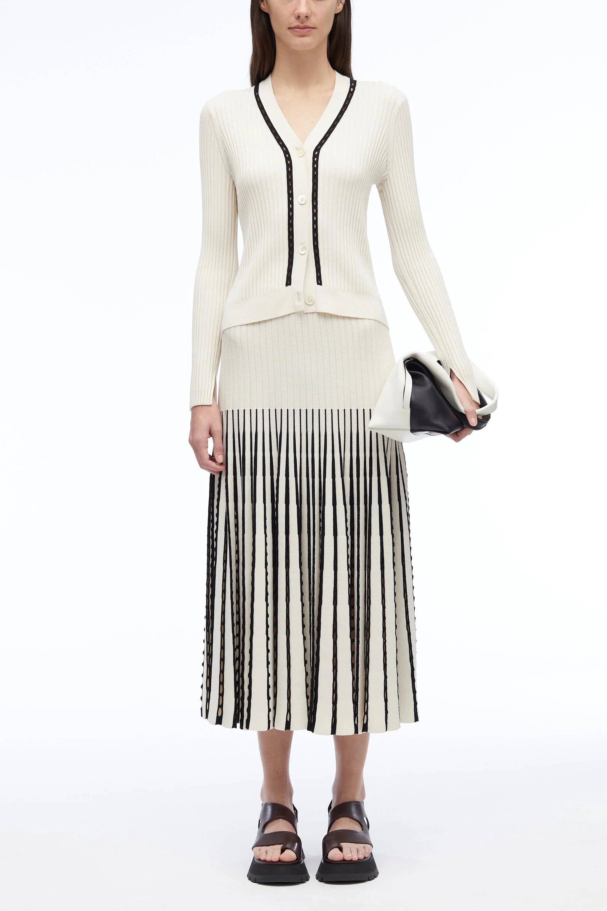 Spring 23 - Rib Stitch with Engineered Intarsia Pointelle in Viscose Cotton