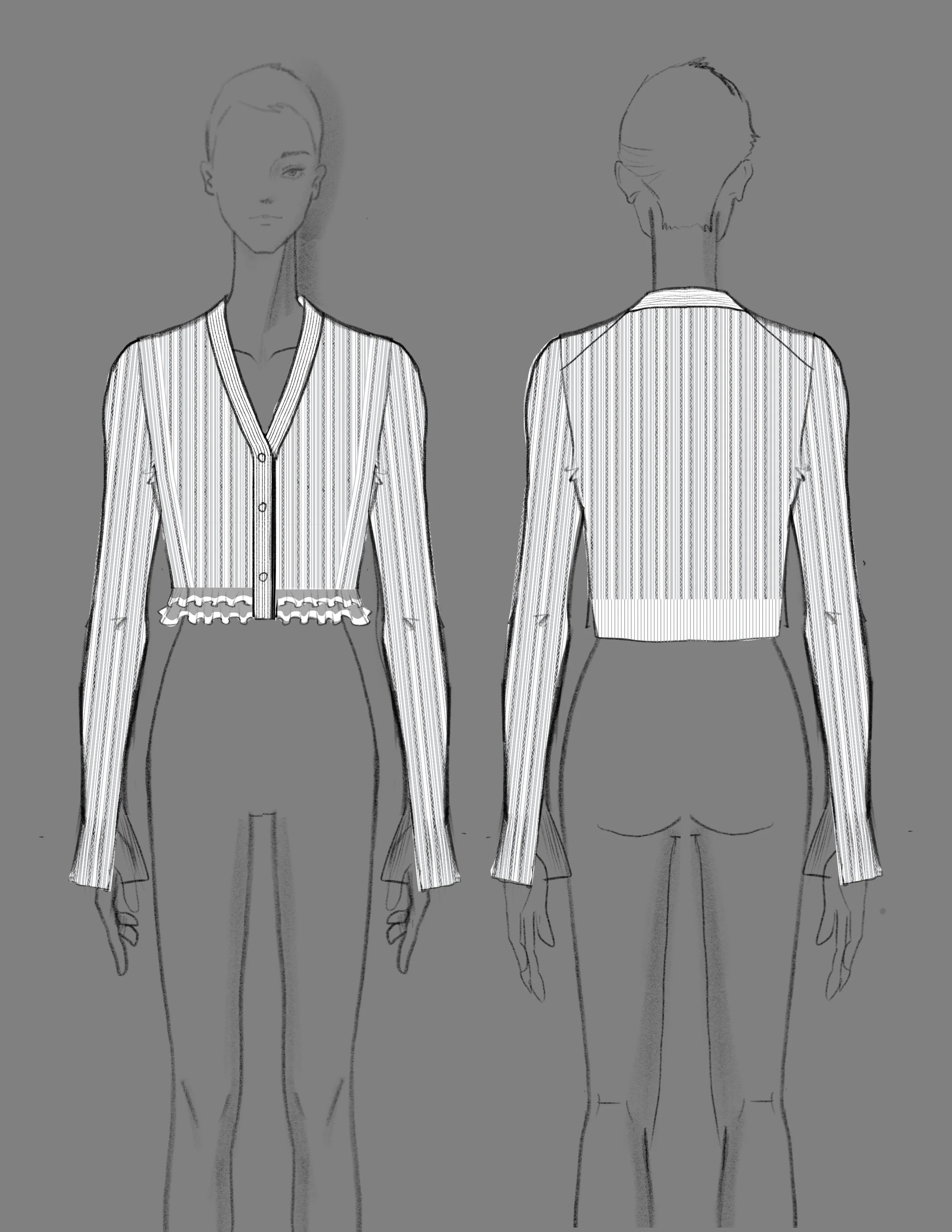 LS CROPPED CARDIGAN IN VARIEGATED COTTON RIB.jpg