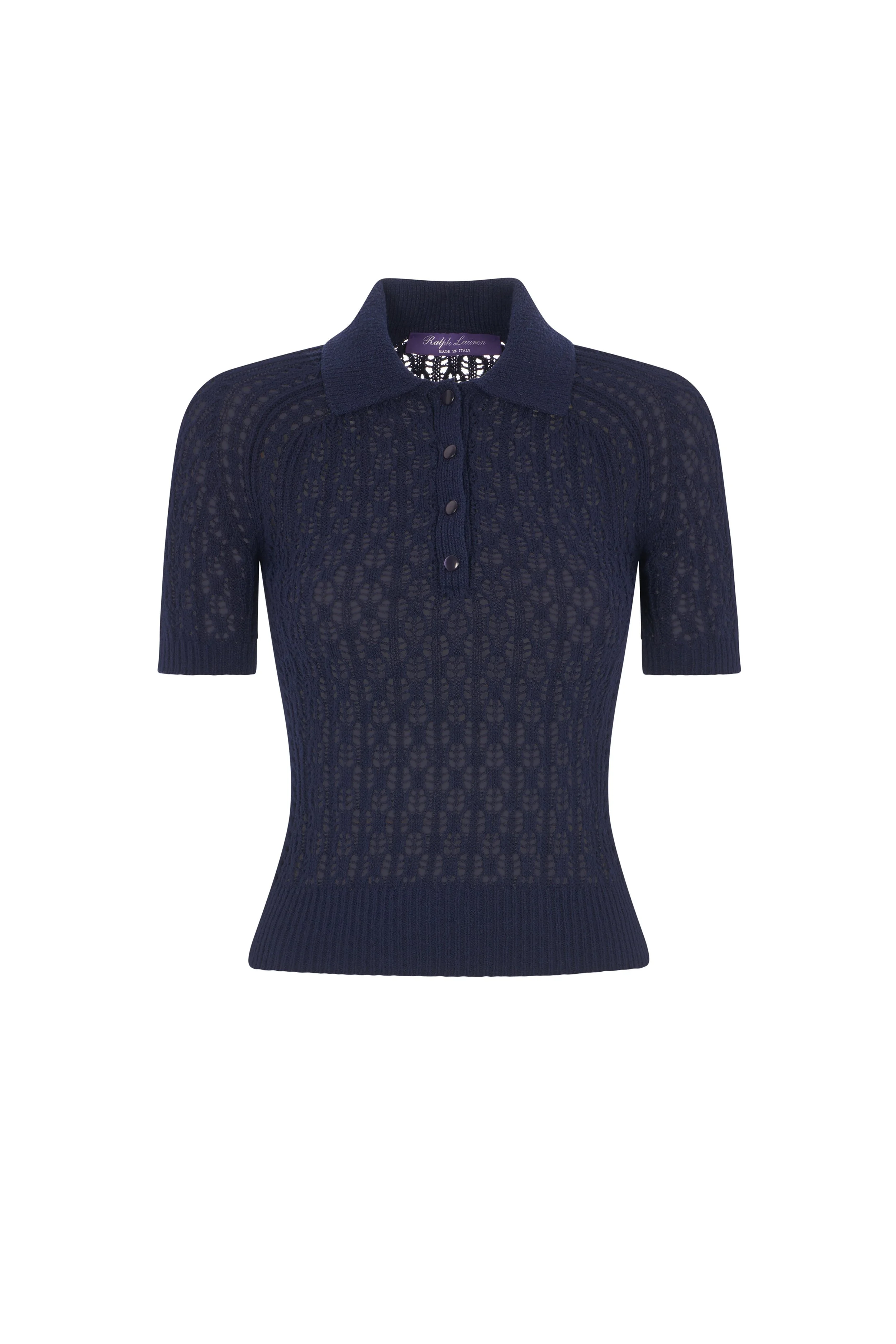 Spring summer 2023 - silk boucle open stitch short sleeve polo