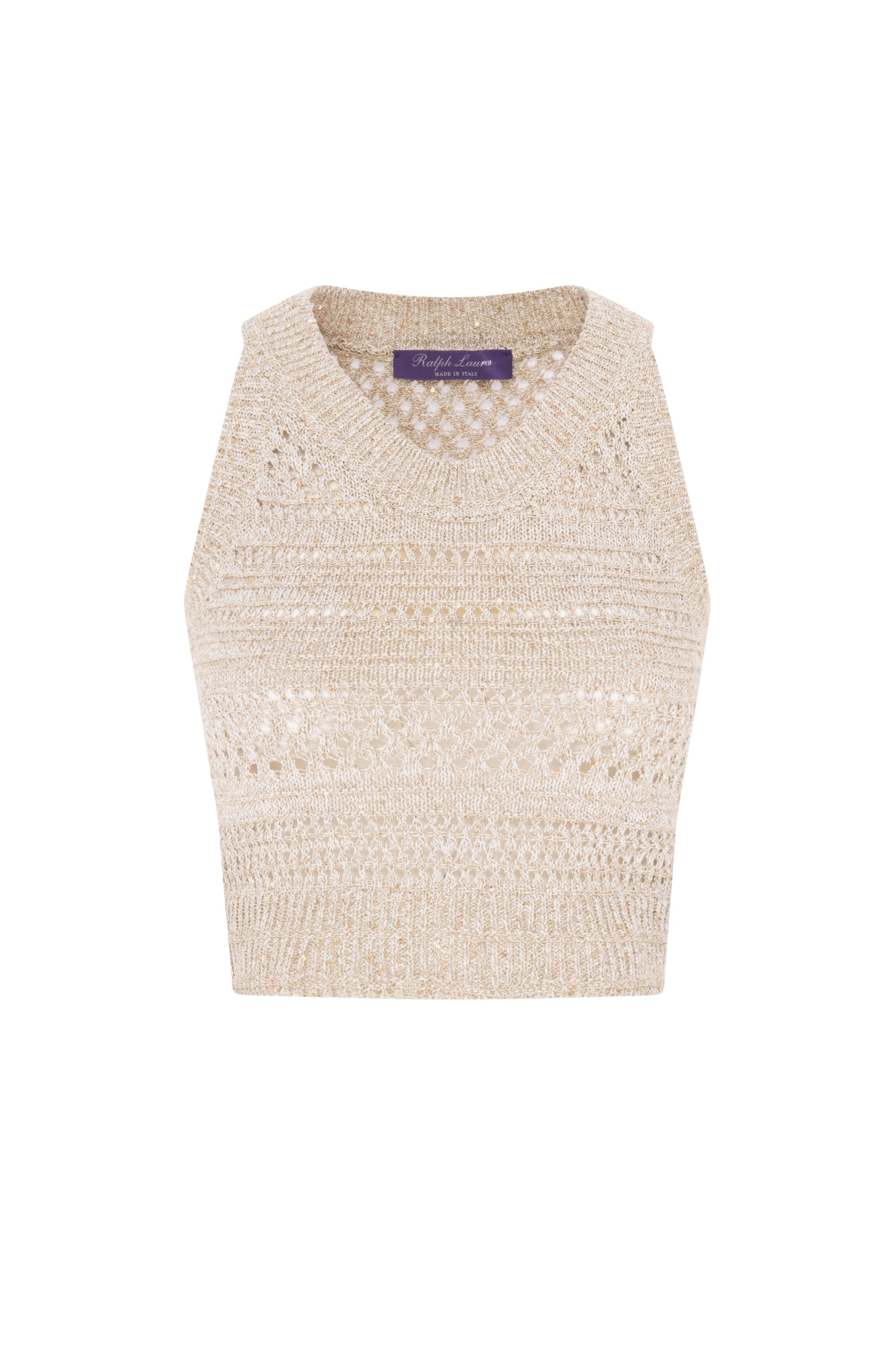 Spring summer 23 - silk sequin crewneck crop top