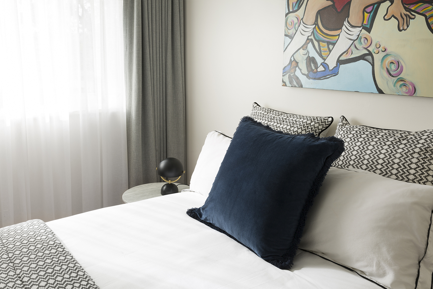 curtains bedroom design interior designer Melbourne