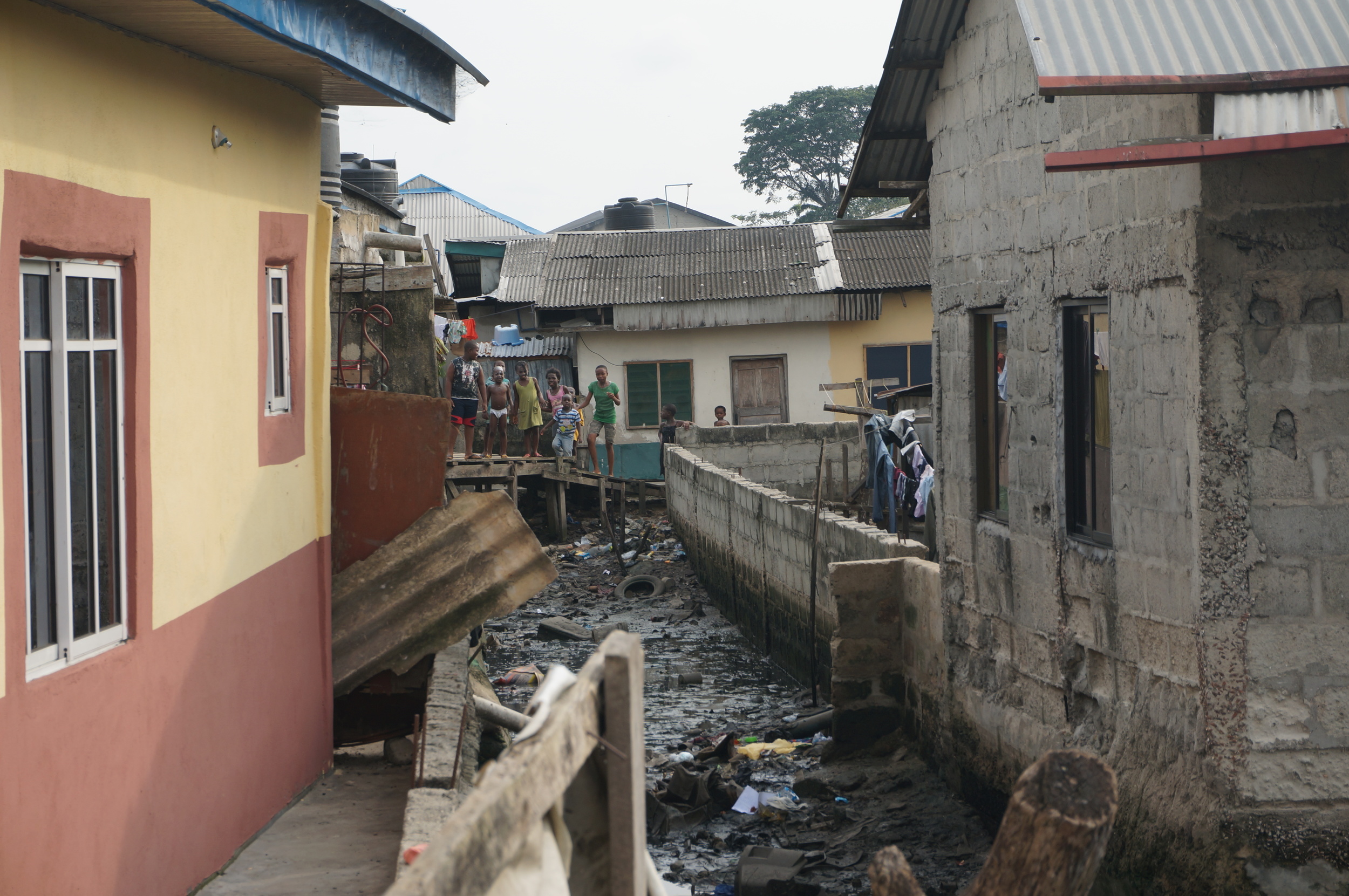 In Port Harcourt, waterfront communities built on land reclaimed from mangrove swamps provide some of the most affordable housing in the city, but suffer from poor or nonexistent infrastructure.