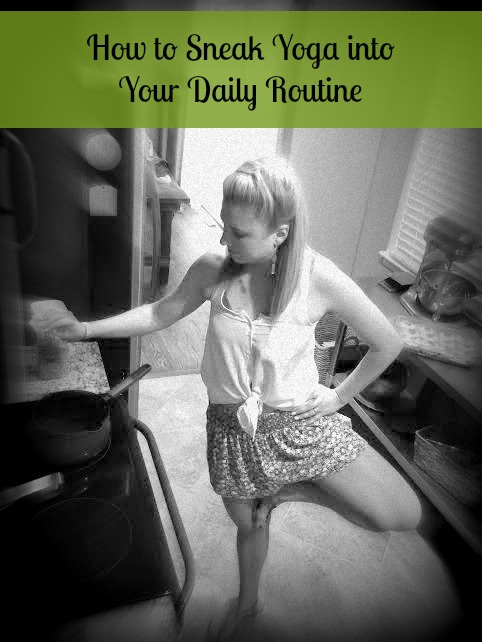 Just doing a little tree pose while I wait for the water to boil. OK, so maybe this is posed. But it illustrates the point. :)