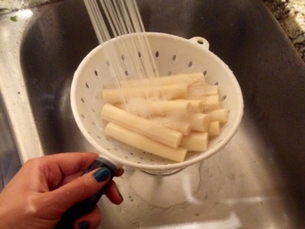 I forgot to snap a picture after I chopped them up. Oops!