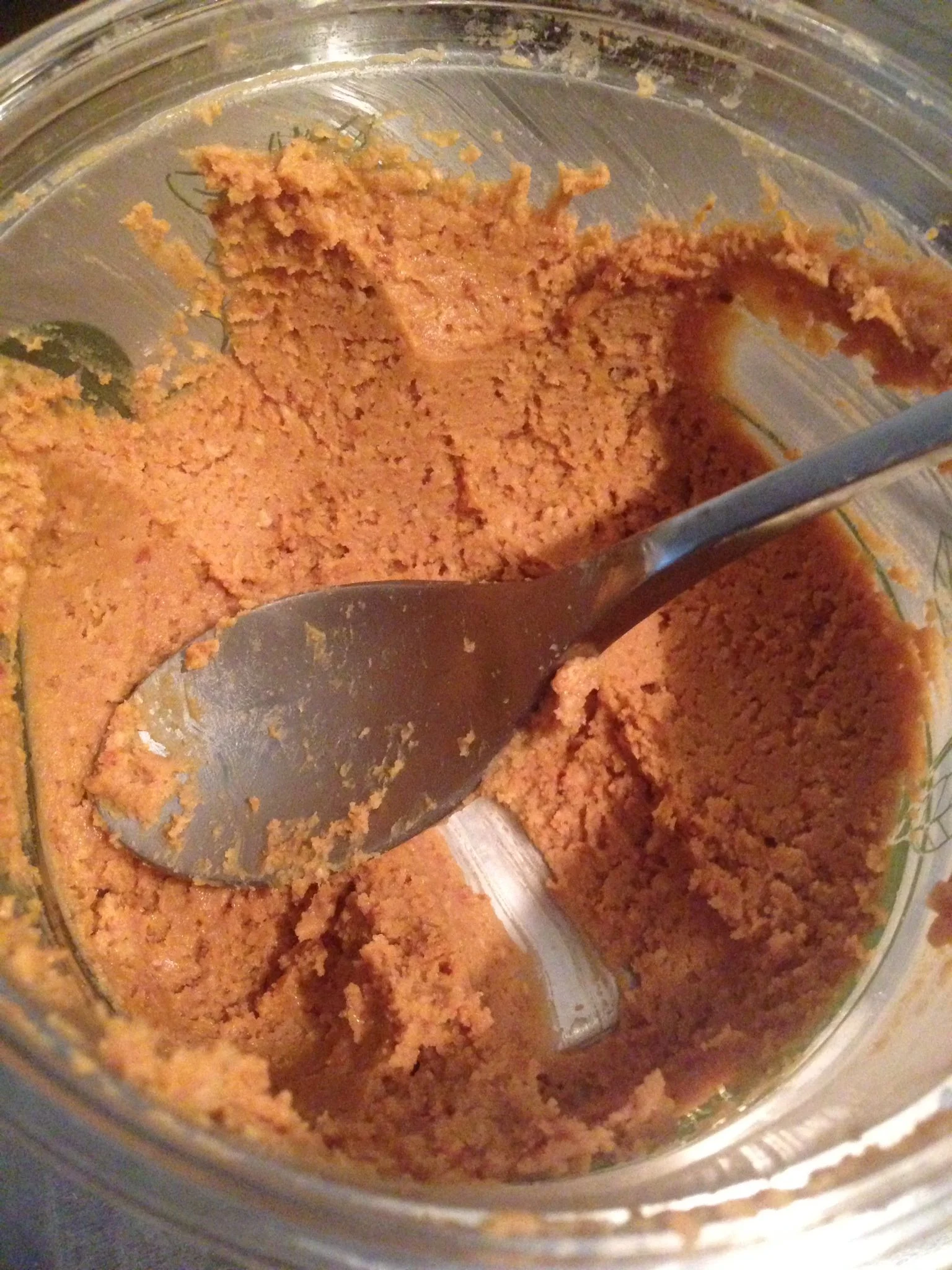 Fresh-ground peanut butter from Whole Foods. No added sugar — just yummy goodness.