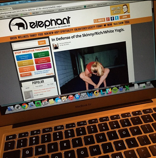 In defense of the skinny/rich/white yogis {Elephant Journal}