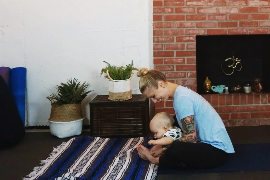 The reality of practicing yoga with a baby