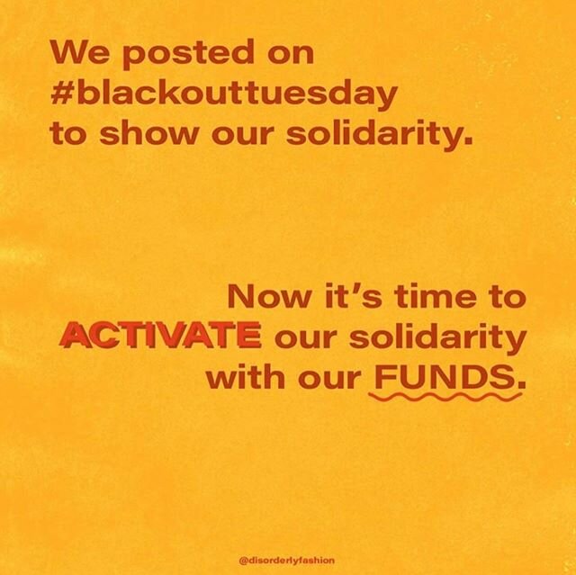 Let&rsquo;s do more than share black squares. #cashoutwednesday @disorderlyfashion