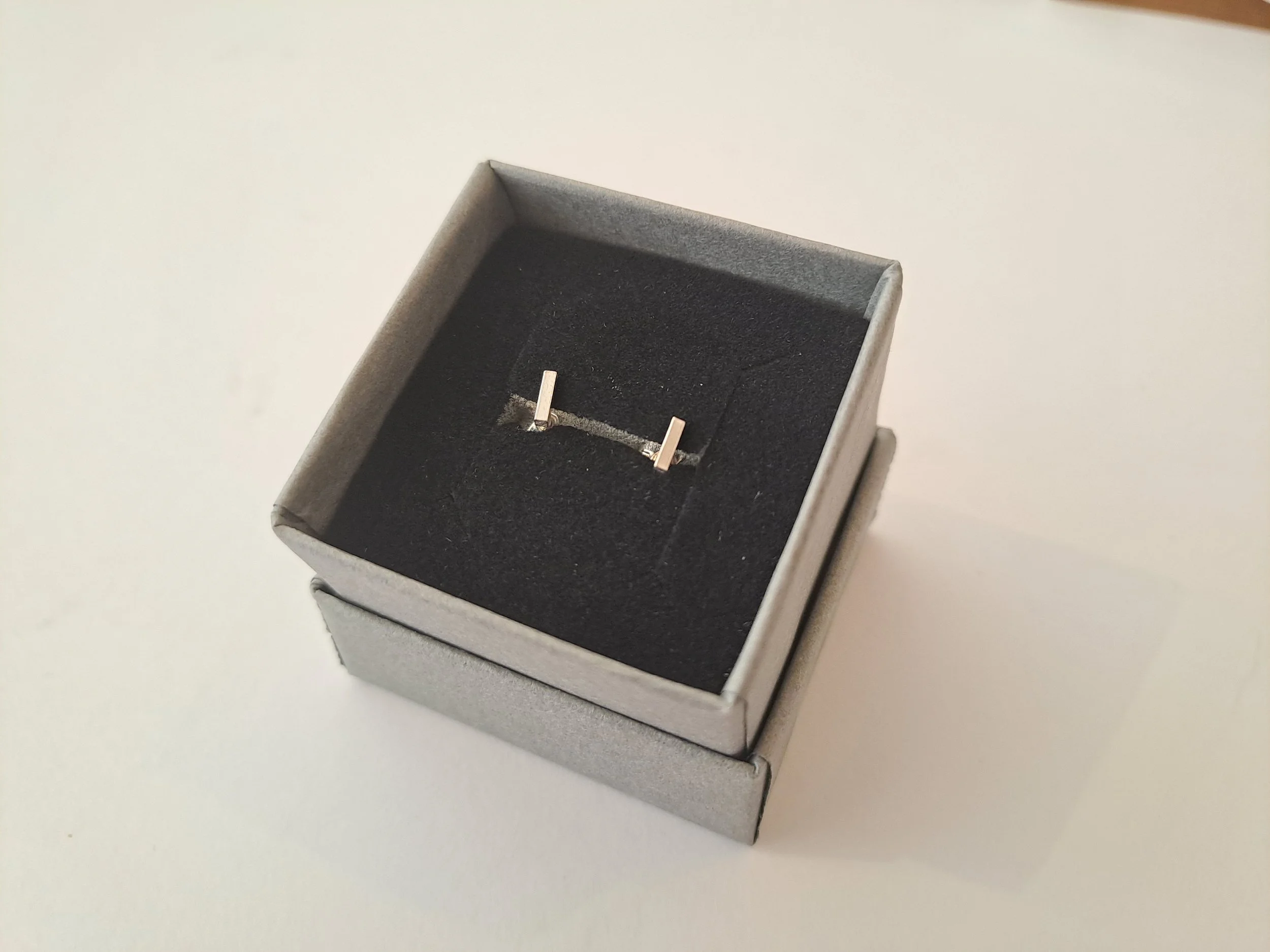 Sophie Currie - Silver Bar Studs and Drops