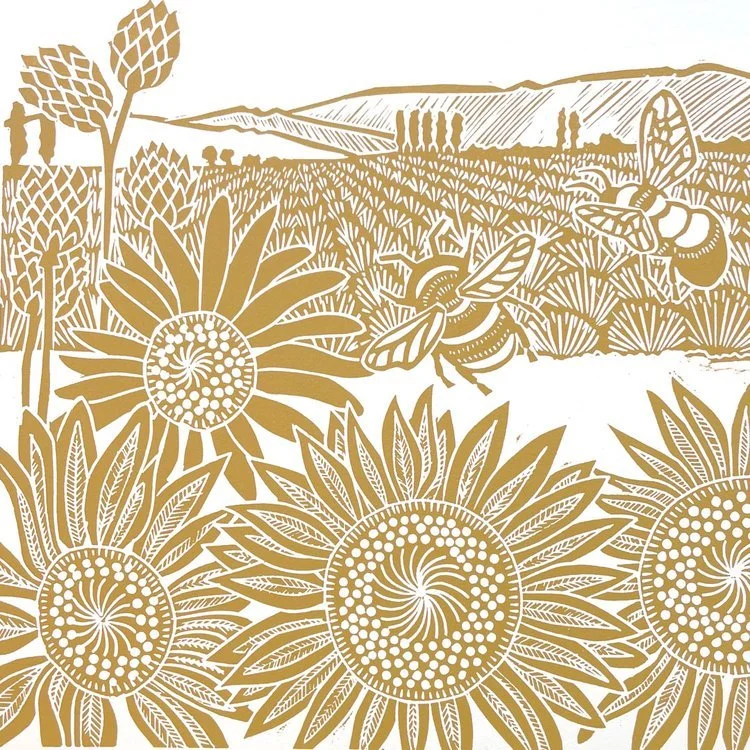 Kate Heiss - Sunflower and Bees