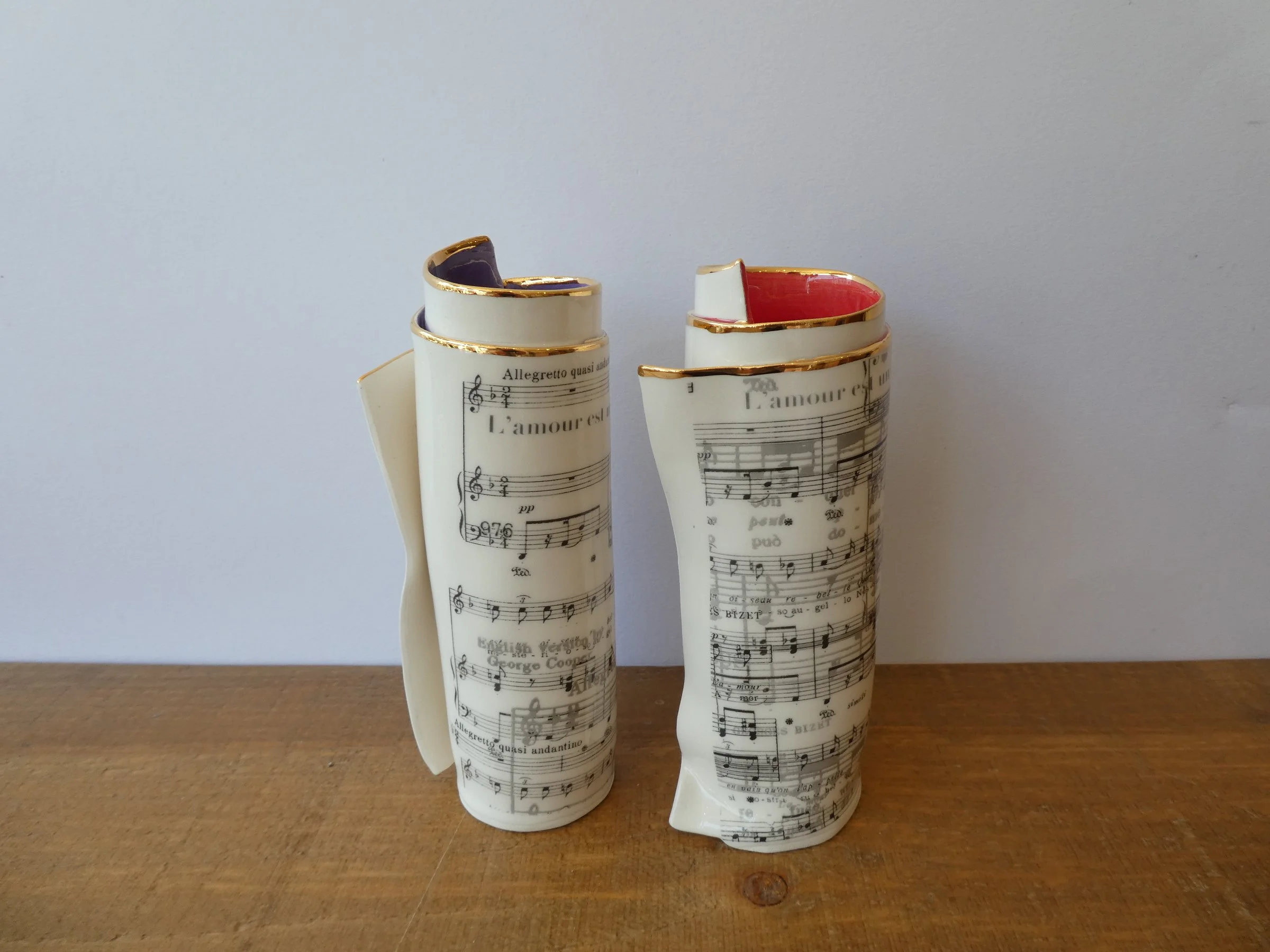 Diane Griffin - Large & Extra Large Music Scroll Vases