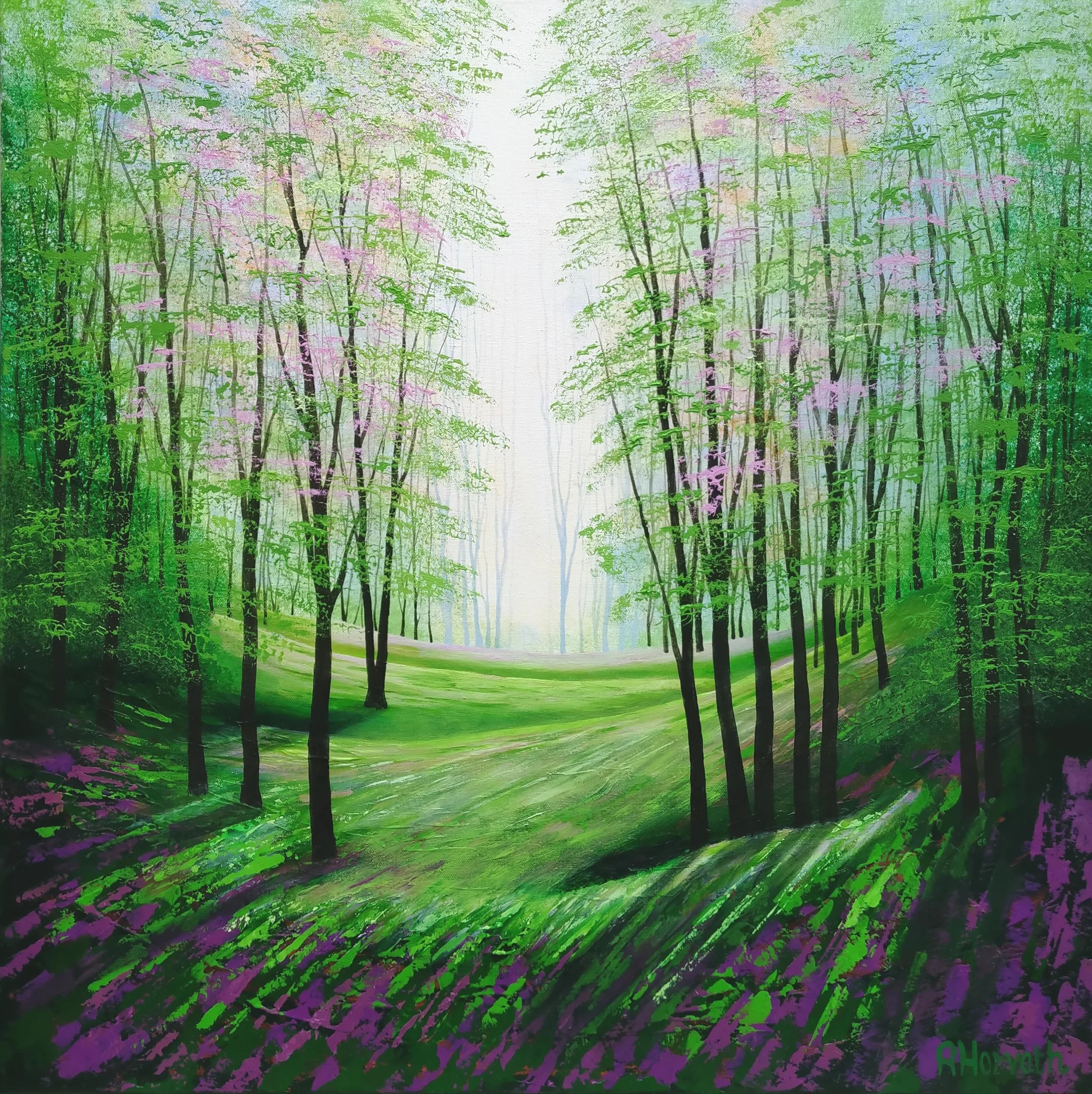 Echoes of Light, Forest Glade acrylics, 76x76cms £1150.jpg