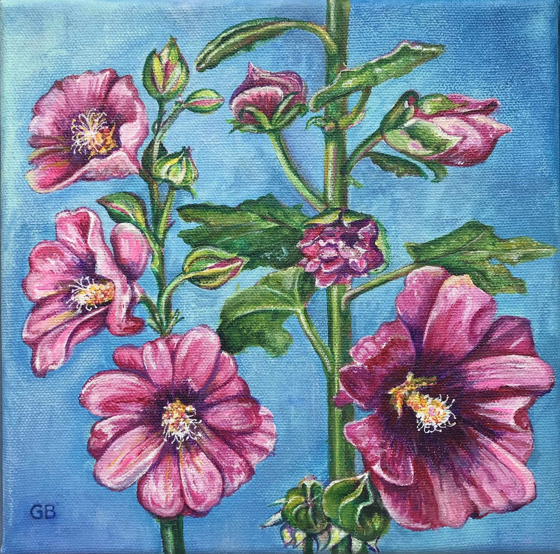 'Hollyhocks' without frame.jpg