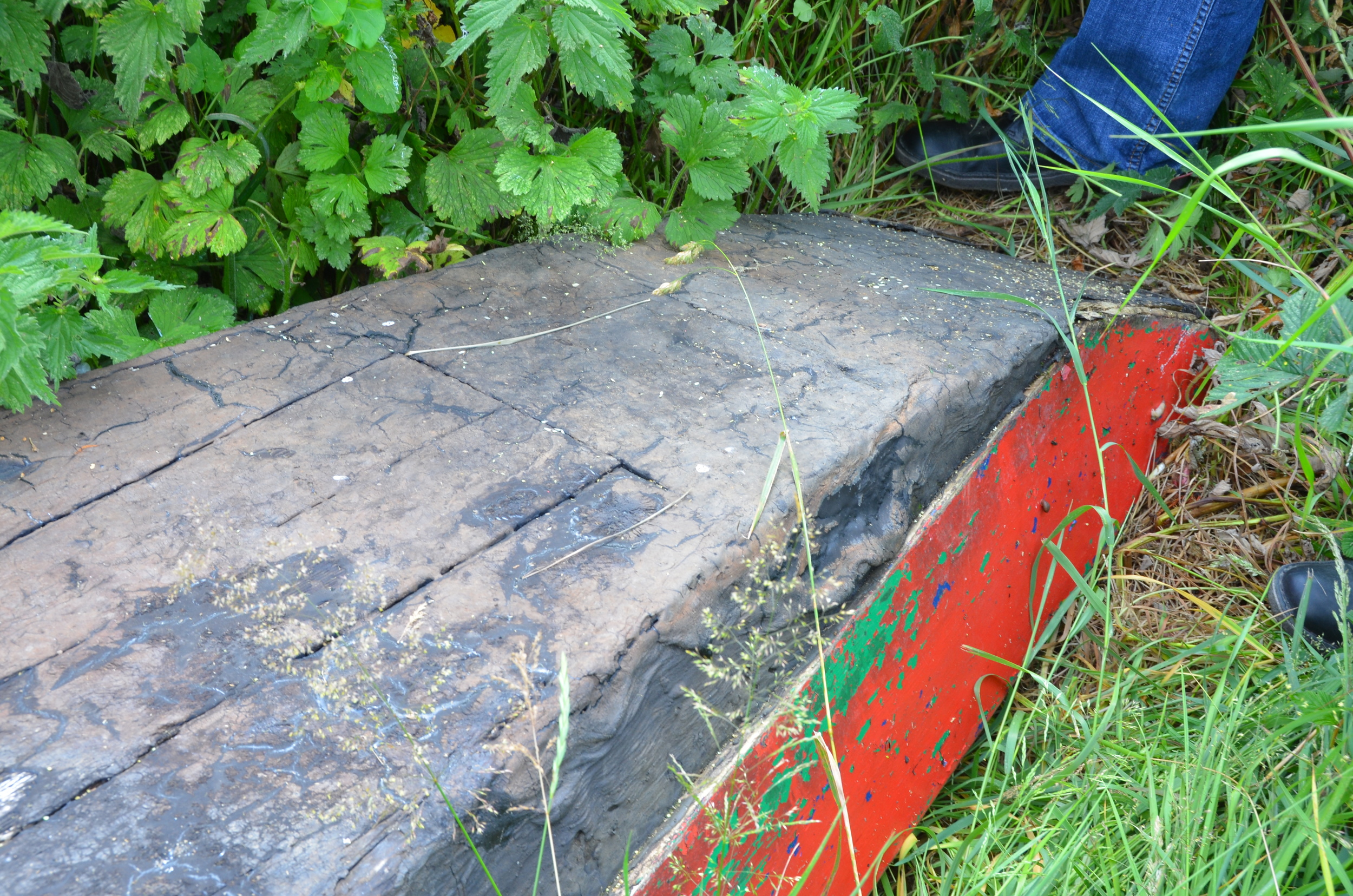 This was the remains of a similar boat which we took measurements off to complement the ones we already had.