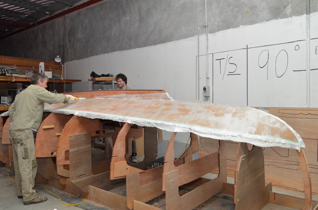 2nd layer is a lighter biaxial cloth.